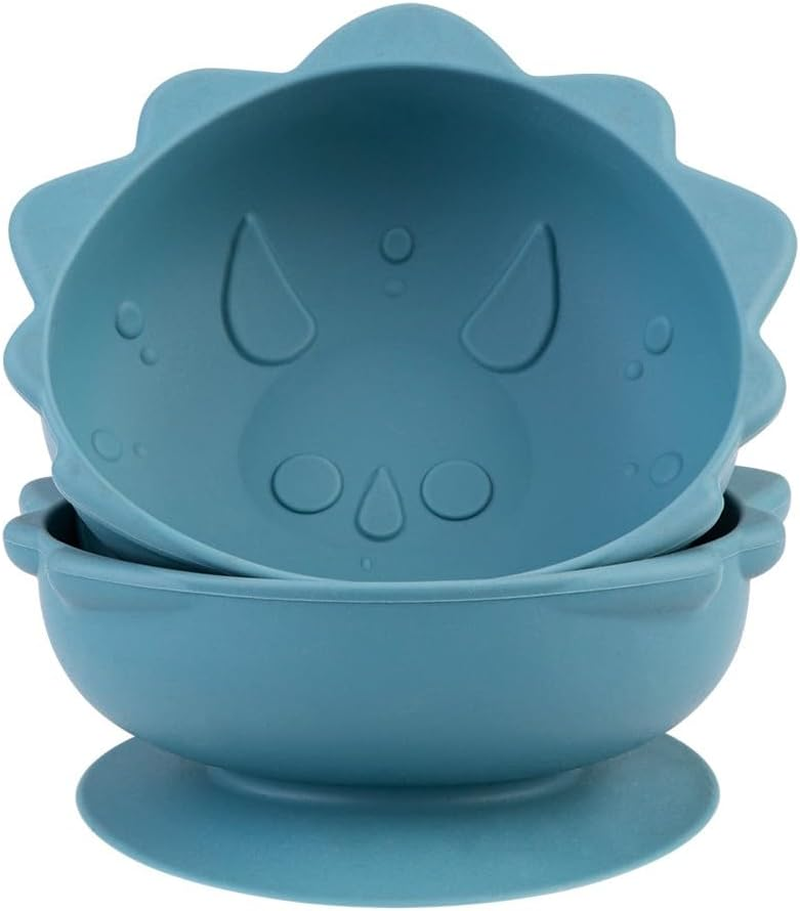Melii Luxe Silicone Suction Bowls 2 Pack - Dinosaur image number 1