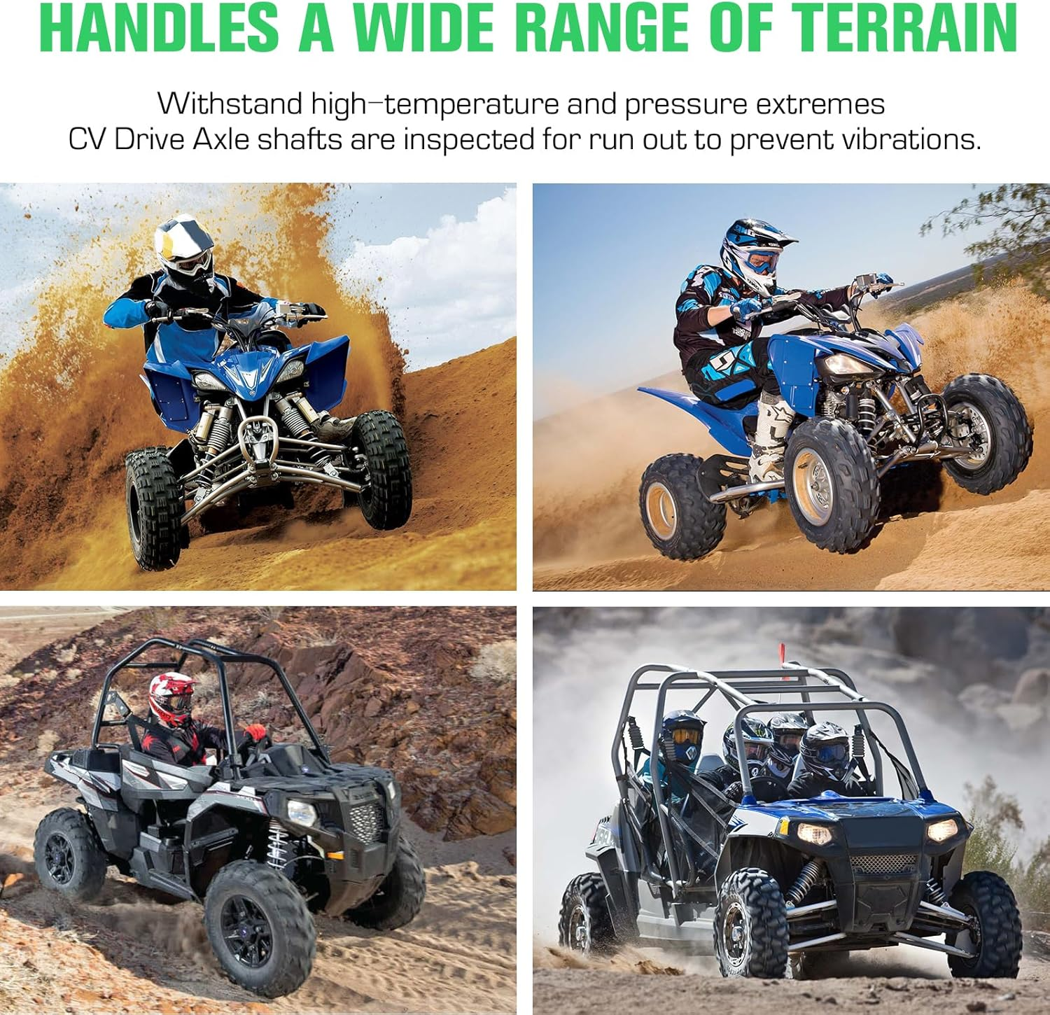 Youxmoto Front CV Axle Fit for Polaris Ranger 570 900 / XP 1000 (Crew Full-Size EPS) 2014 2015 2016 2017 2019 2020; for Ranger RZR 800 S / 4 800 09-14, Left/Right CV AXLE Drive Shaft, for 1332637 image number 1