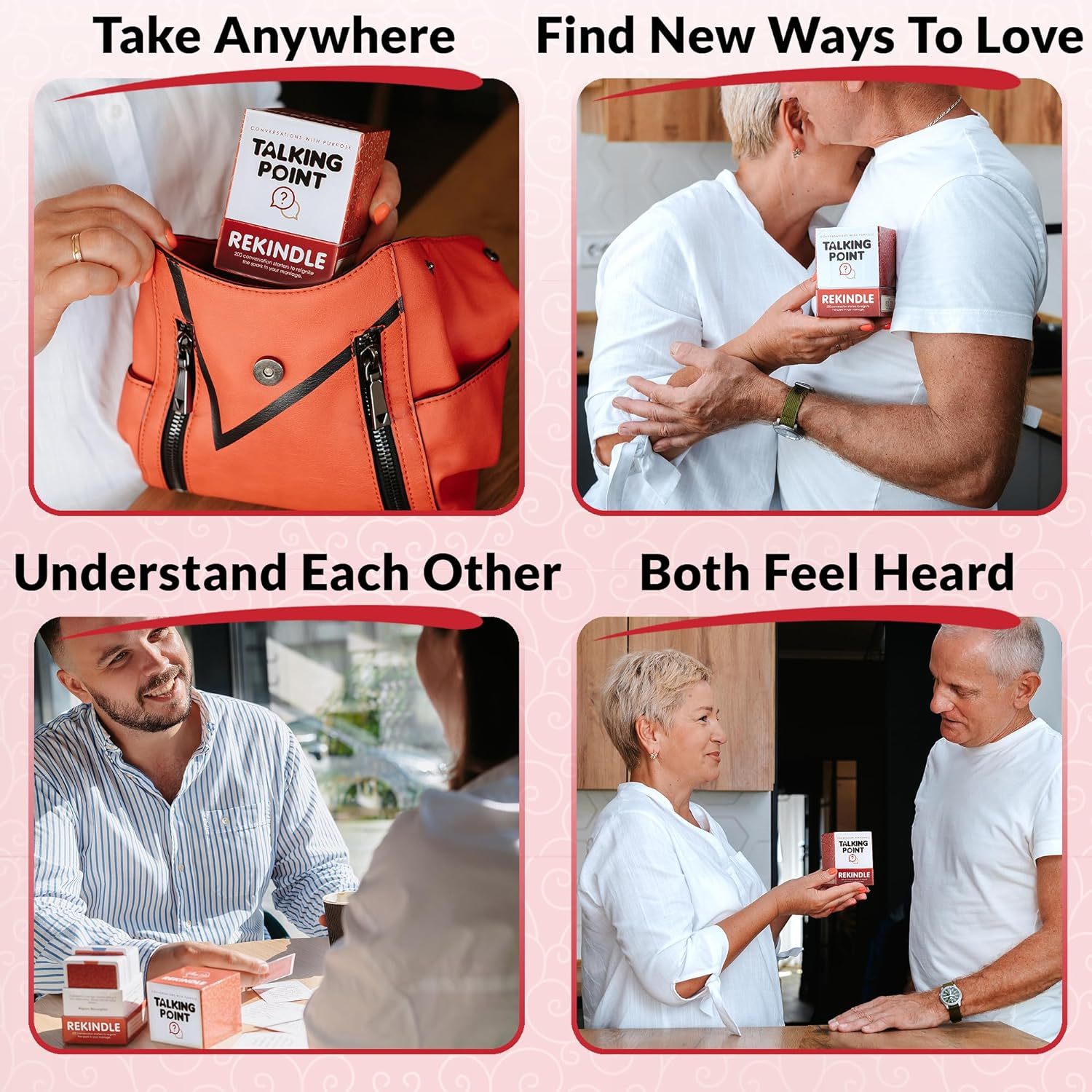 200 Couples Conversation Cards - Rekindle Game for Married Couples - Questions for Long Term Relationships - Fun Topics Build Intimacy & Strong Bonds - Road Trips, Anniversary, Date Night image number 4