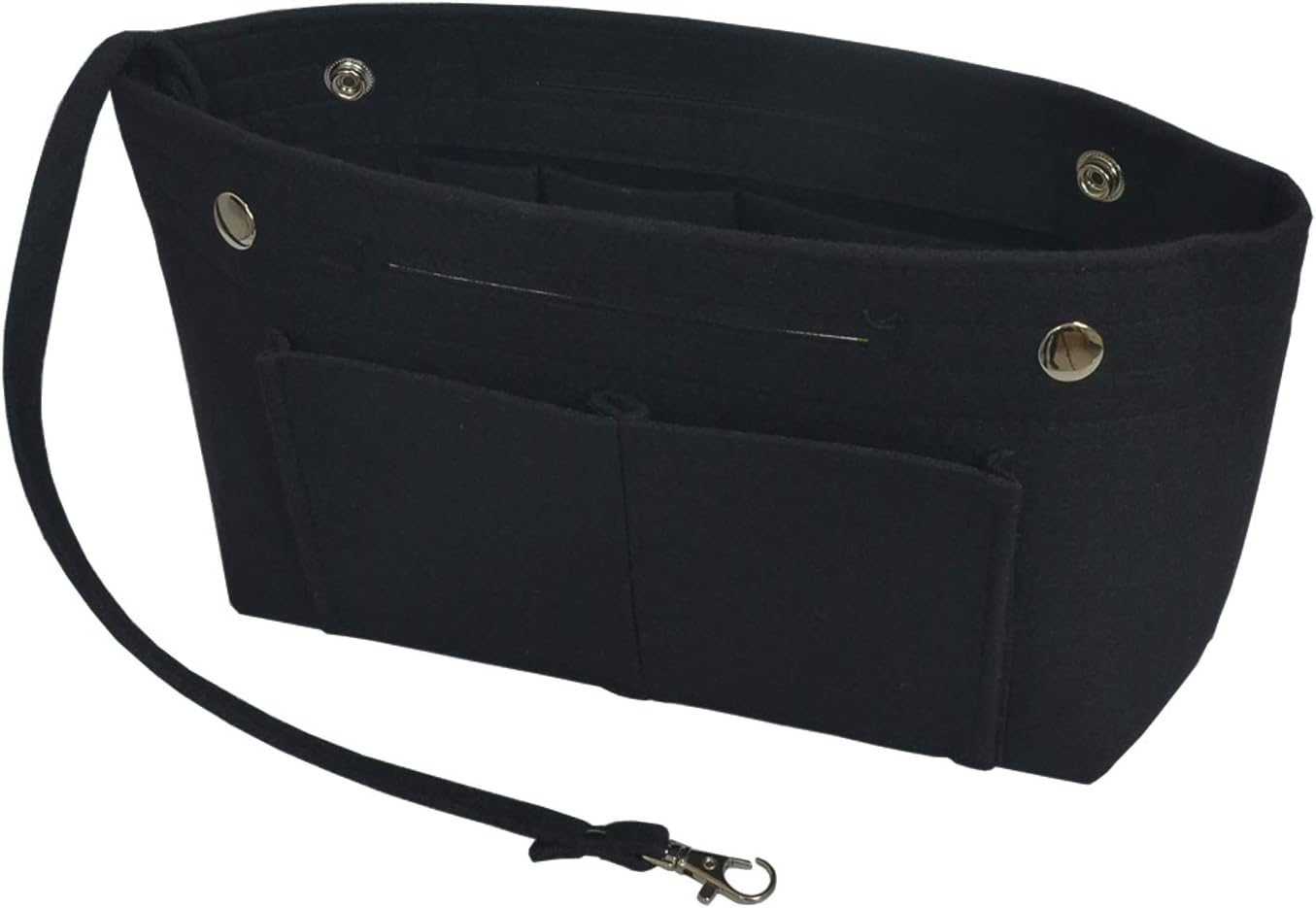 YIICOOLY Felt Tote Handbag Purse Organizer Insert Divider Shaper Bag in Bag, Blue, Small