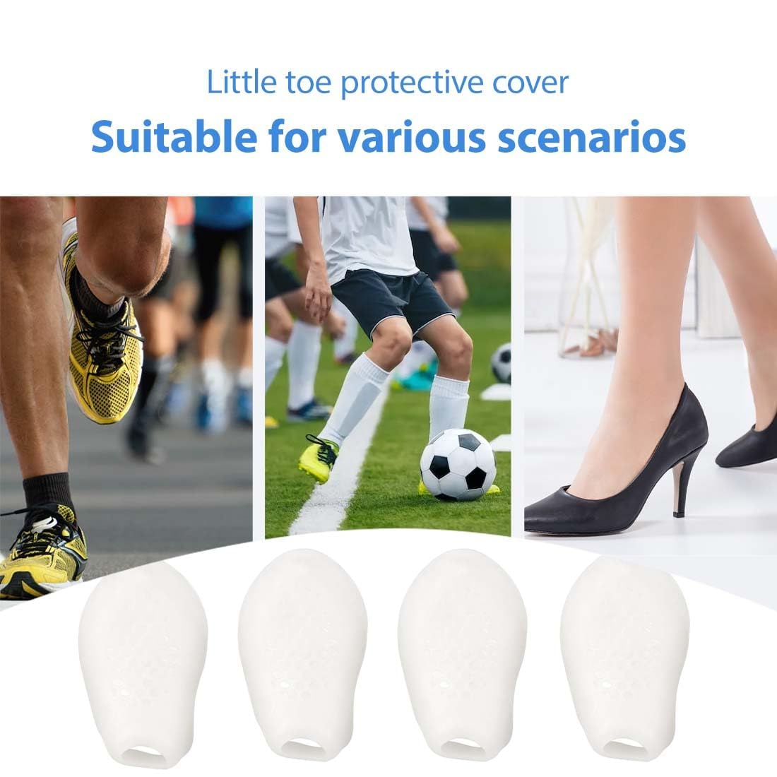 4 Pcs Bunion Corrector Bunion Protector for Relief Pinky Toe Pain Protects the Pinky Toe from Callus Blisters and Corns Unisex, Foot Care image number 4