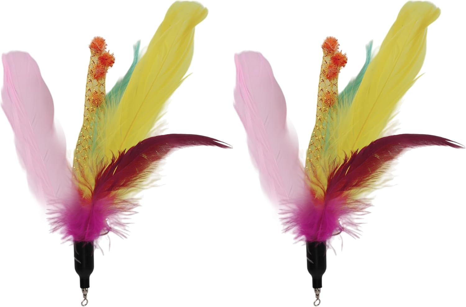 CAPASTEC Pack of 2 Cat Wand Replacement for Pet Interactive, Fluffy Feathers image number 6