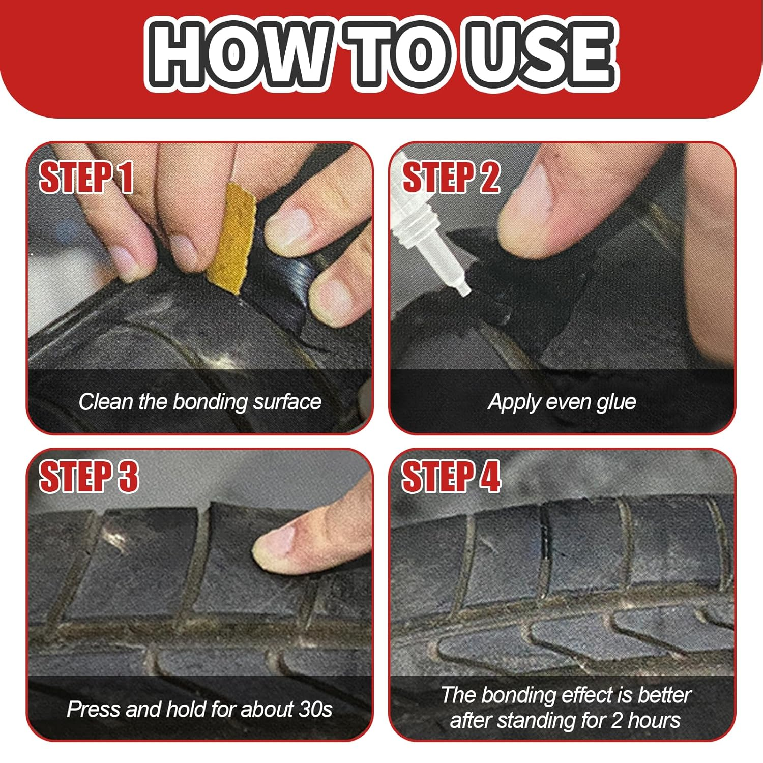 2Pcs Tire Repair Glue, Rubber Cement Tire Repair, RC Tire Glue, Used for Side Bonding or Tire Leakage, DIY Crafts (1.7Oz) image number 1