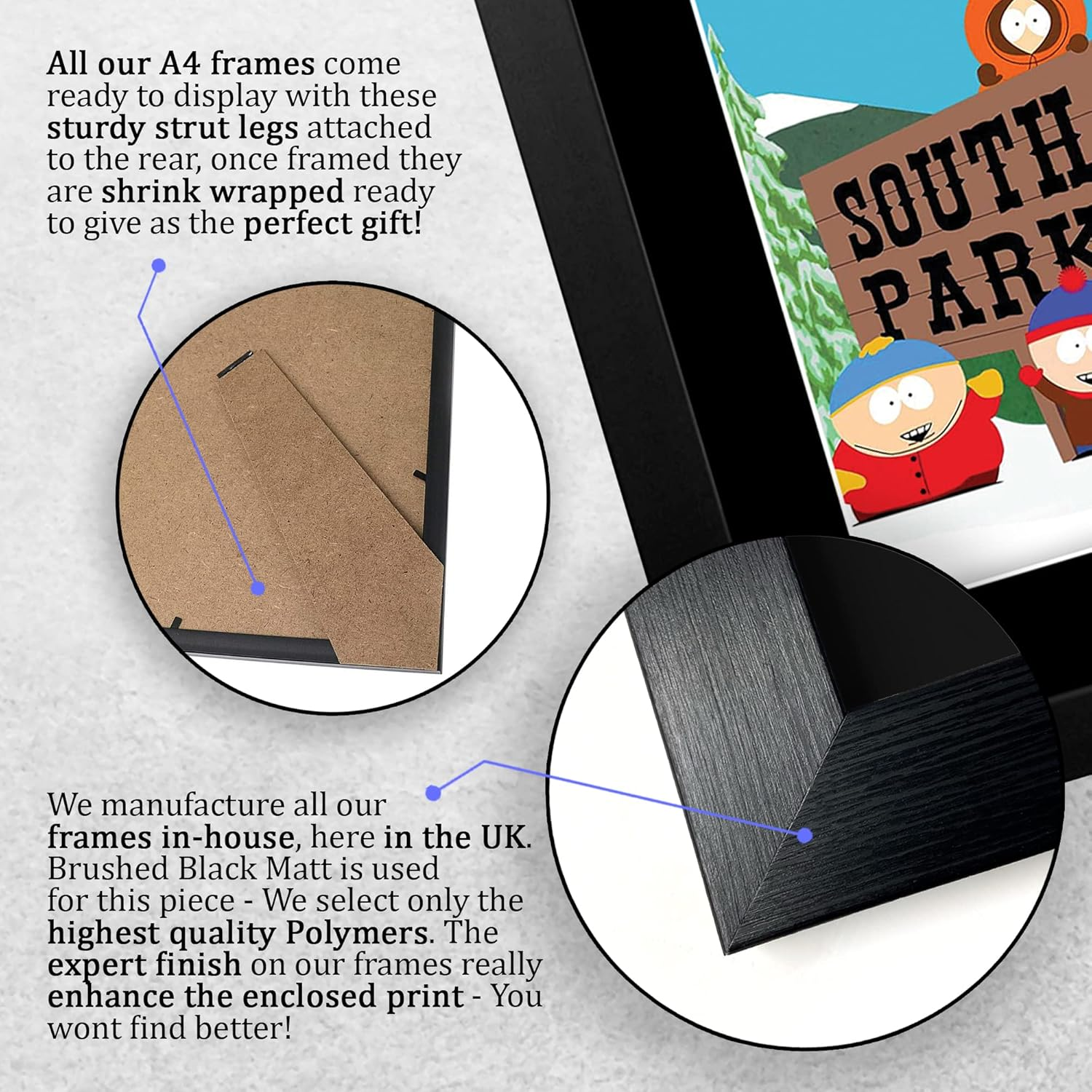 HWC Trading FR A4 Trey Parker & Matt Stone South Park Gifts Printed Signed Autograph Picture for TV Show Fans - A4 Framed image number 6