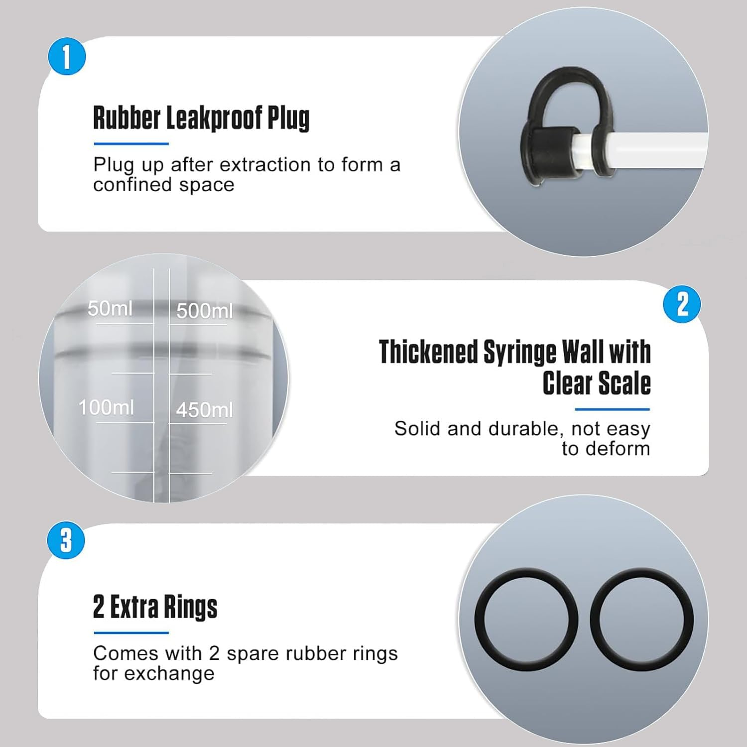 BEANPRECOY 500Cc Oil Fluid Extractor & Filler Pump | Manual Vacuum Oil Change Syringe W/Hose | for Engine, Brake Fluid, Transmission Oils & Coolant | Multi-Purpose Fluid Transfer Pump