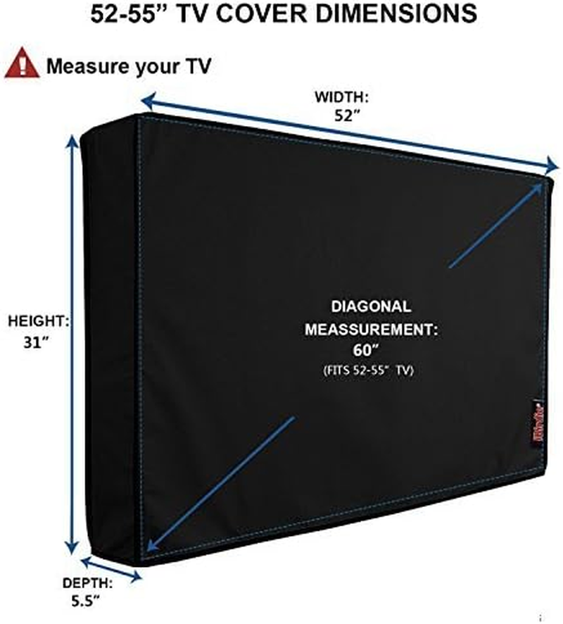 Outdoor Waterproof and Weatherproof TV Cover for 52 to 55 Inches TV image number 6