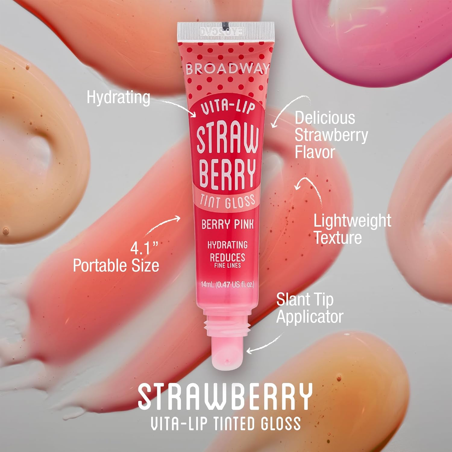 Ruby Kisses Broadway Vita-Lip Tinted Lip Gloss (9 Pack) Ultra-Hydrating, Nourishing, Soothing Formula with Vitamins, High-Shine Non-Sticky Lip Balm with Rosehip+Coconut Oil, Pink, Red & Brown Shades image number 6