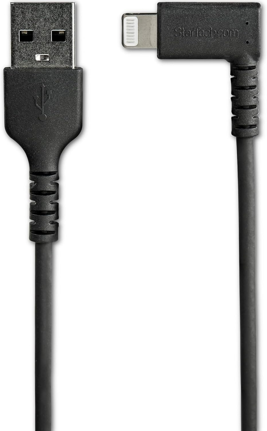 Startech.Com RUSBLTMM1MBR Durable Angled USB-A to Lightning Cable, 1 Meter, Black image number 5