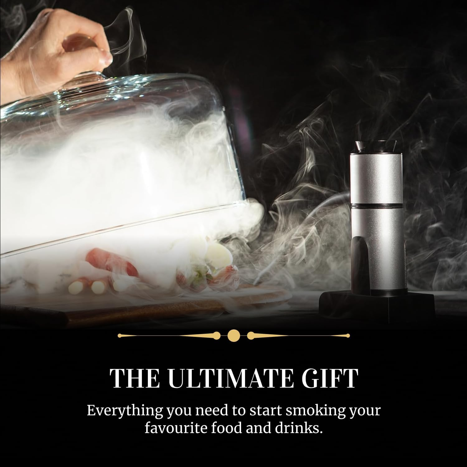 Sixpence Alchemy Cocktail and Food Smoke Infuser with Wood Chips - Portable Kitchen Smoking Gun - Indoor Smoker Kit for Drinks (Whiskey, Old Fashioned, Bourbon) and Food (Cheese, Meat, Fish) image number 1