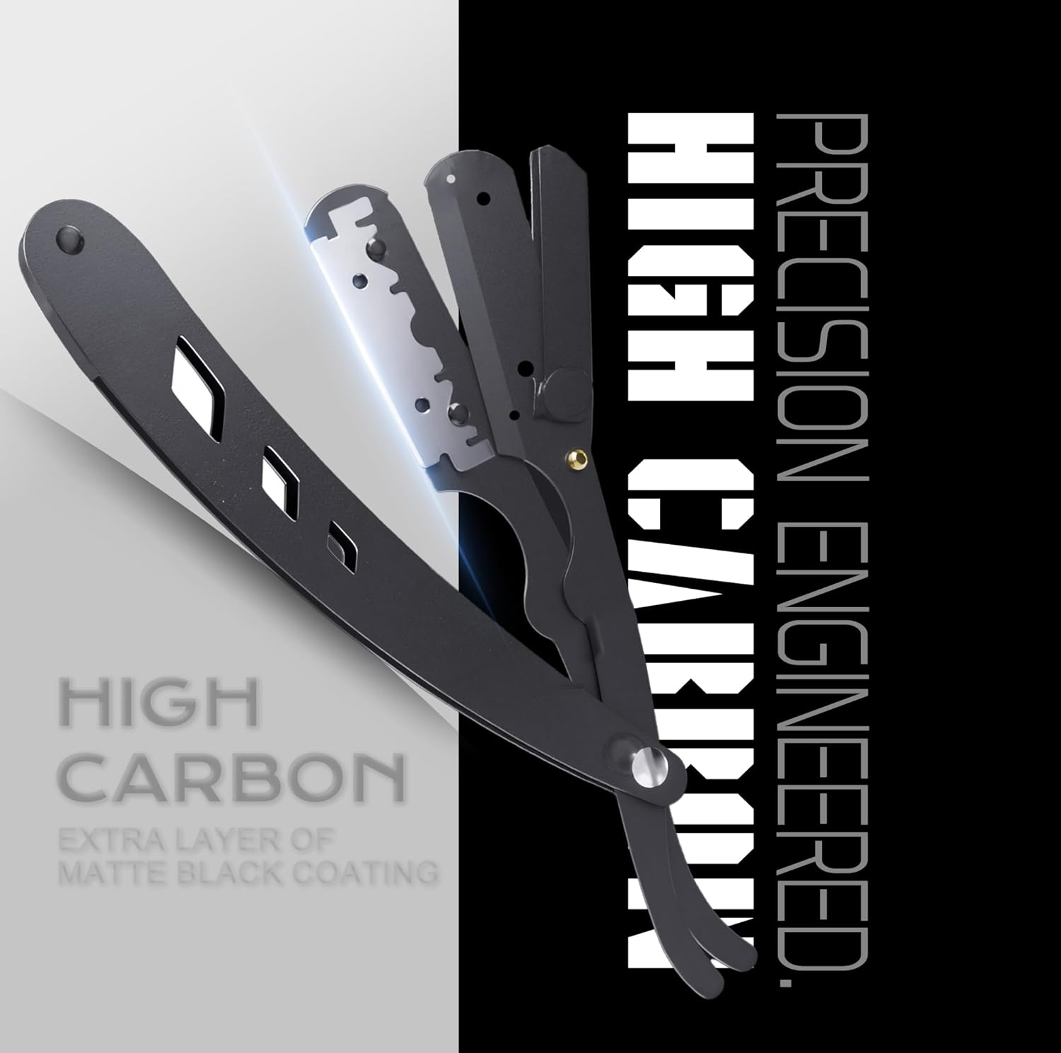 Sashion Professional Straight Razors for Men - Barber Straight Edge Razor with 40 Blades,Barber Grade Shavette with Stainless Steel Cut Razor,Stainless Steel Barbero Shaver,Gifts for Men'S image number 1