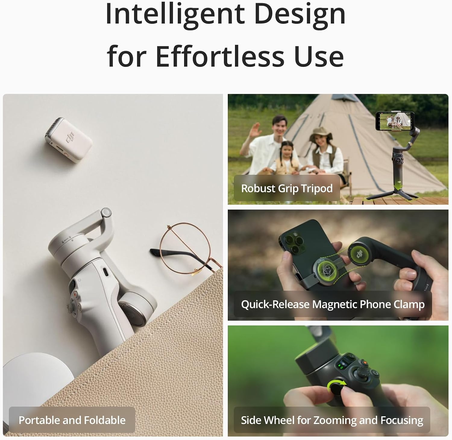 Osmo Mobile 6 (Platinum Gray) + DJI Mic Mini (1 TX + 1 RX), Gimbal Stabilizer for Smartphone, Wireless Microphone, Detail-Rich Audio, DJI Osmoaudio, Active Noise Cancelling image number 5