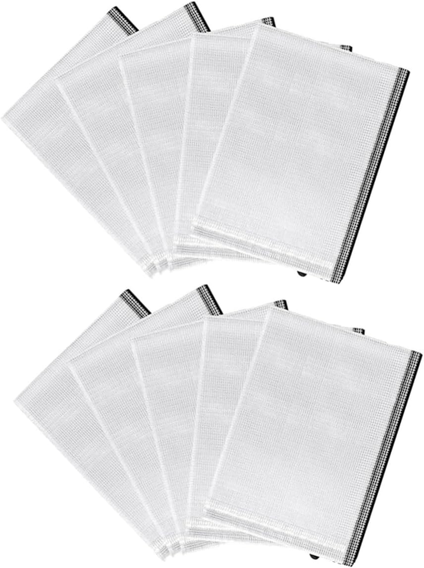 NAMOARLY 10Pcs Mesh Zipper Pouches Document Bags Plastic Folders for Office Large Storage Zip File Bags image number 6