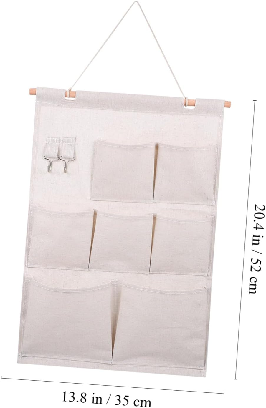 COMPUKAS Multi-Pocket Hanging Wall Organizer Bag Large Capacity Storage for Bedroom Door Wall Space-Saving Hanging Closet Organizer for Home Office Dorm Easy Installation for Items Sorting image number 4