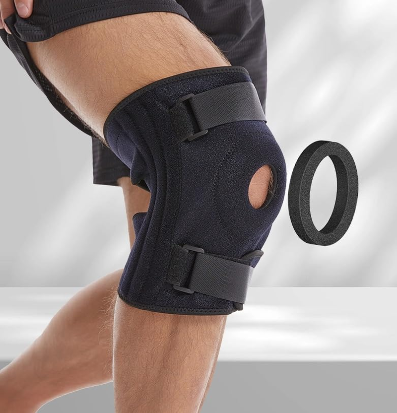 Knee Pad the plus Size Knee Pad Is Suitable for Knee Pain, with a Large Adjustable Knee Support Strap and Side Stabilizer, Suitable for Arthritis Pain, Meniscus Tear, ACL, LCL, Injury Recovery, and Pain Relief - Suitable for Both Women and Men. (Black, 3XL/4XL) image number 2