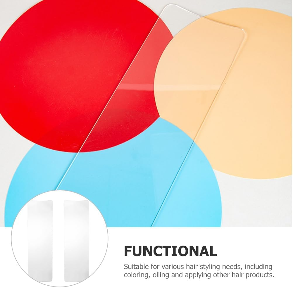 Transparent Hair Styling Board 2 Pieces Lightweight Coloring Tool for Professional Hairstyle at Home image number 1