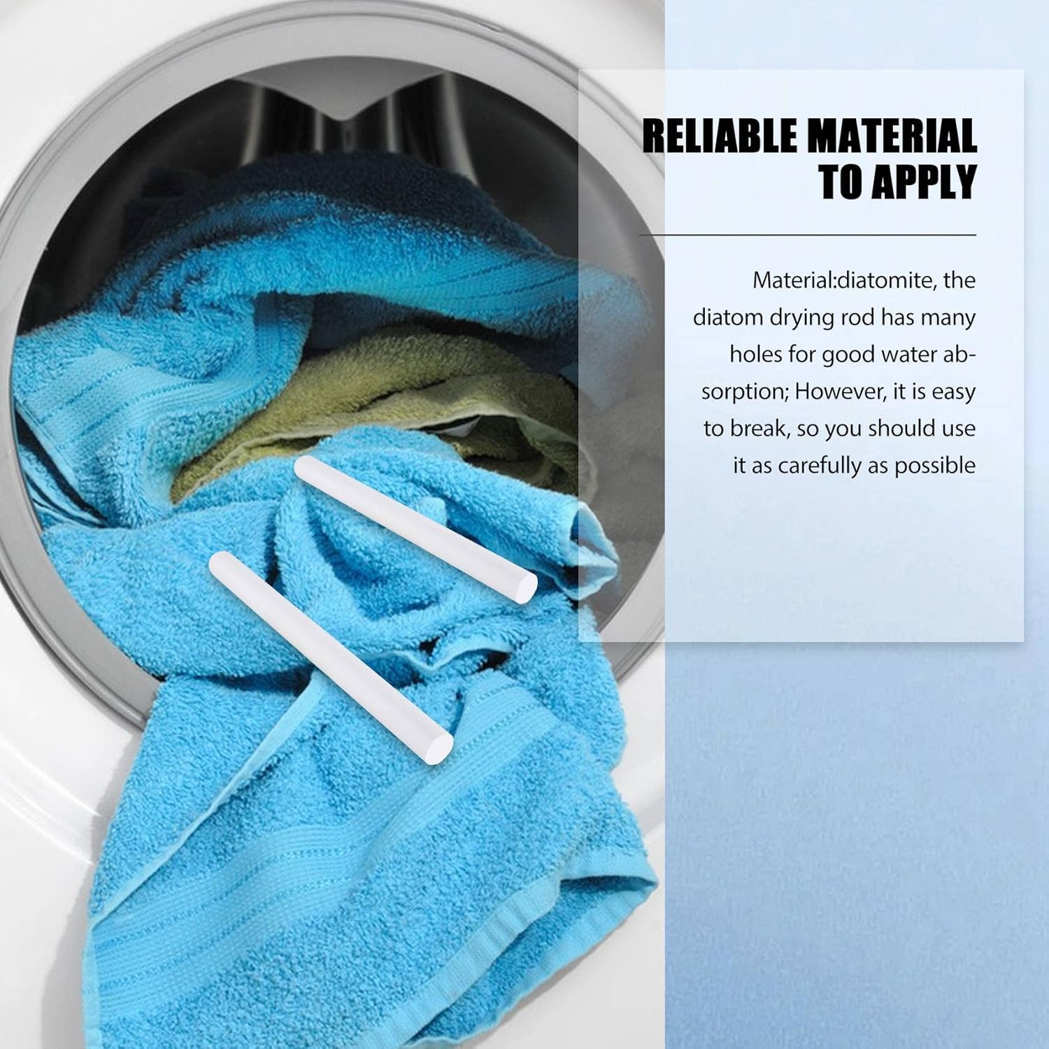 4Pc Drying Rod Stick Diatomite Moisture Absorbing Stick Clean Water Absorption Rod Diatomite Earth Desiccant for Laundry image number 1