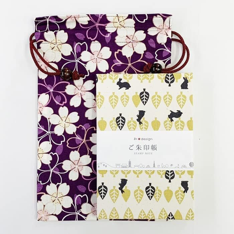 Keisui Goshuin Book Holder, Drawstring Bag, Cotton, 10.4 X 7.1 Inches (26.5 X 18 Cm), Classical Old Fabric, Goshuin Book, Japanese Pattern, Mt. Fuji image number 3