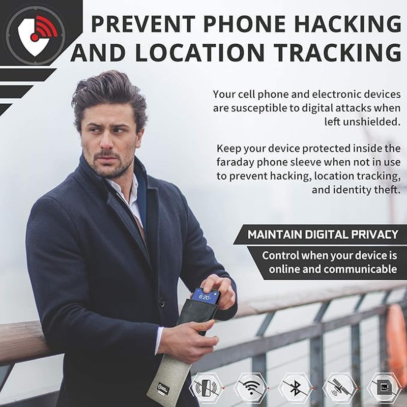 Mission Darkness Faraday Phone Sleeve // Slim Waterproof Dry Bag for Cell Phones + RF Shielding Liner // Signal Blocking, Anti-Tracking, EMP Shield, Data Privacy, Electronic Device Security image number 1