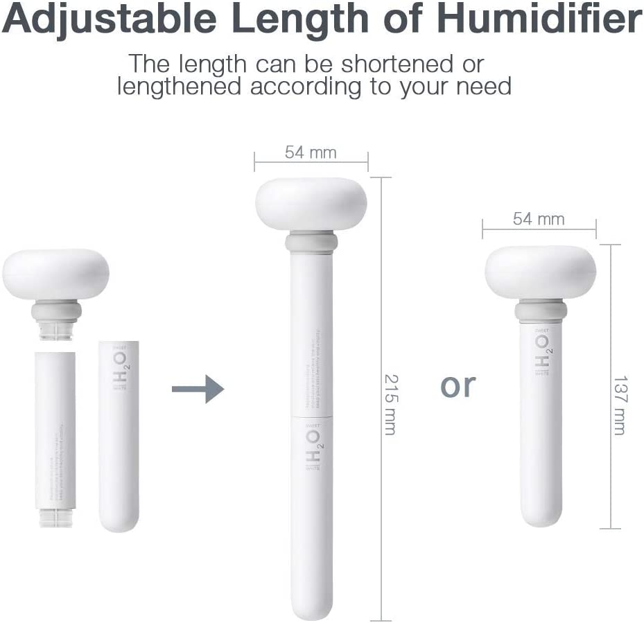 OURRY Mini Personal Humidifier for Car, Bedroom, Portable Ultrasonic Cool Mist Humidifier for Plant with Adjustable Length, Container Diversity, Whisper Quiet, Travel USB Small Humidifiers for Office image number 1