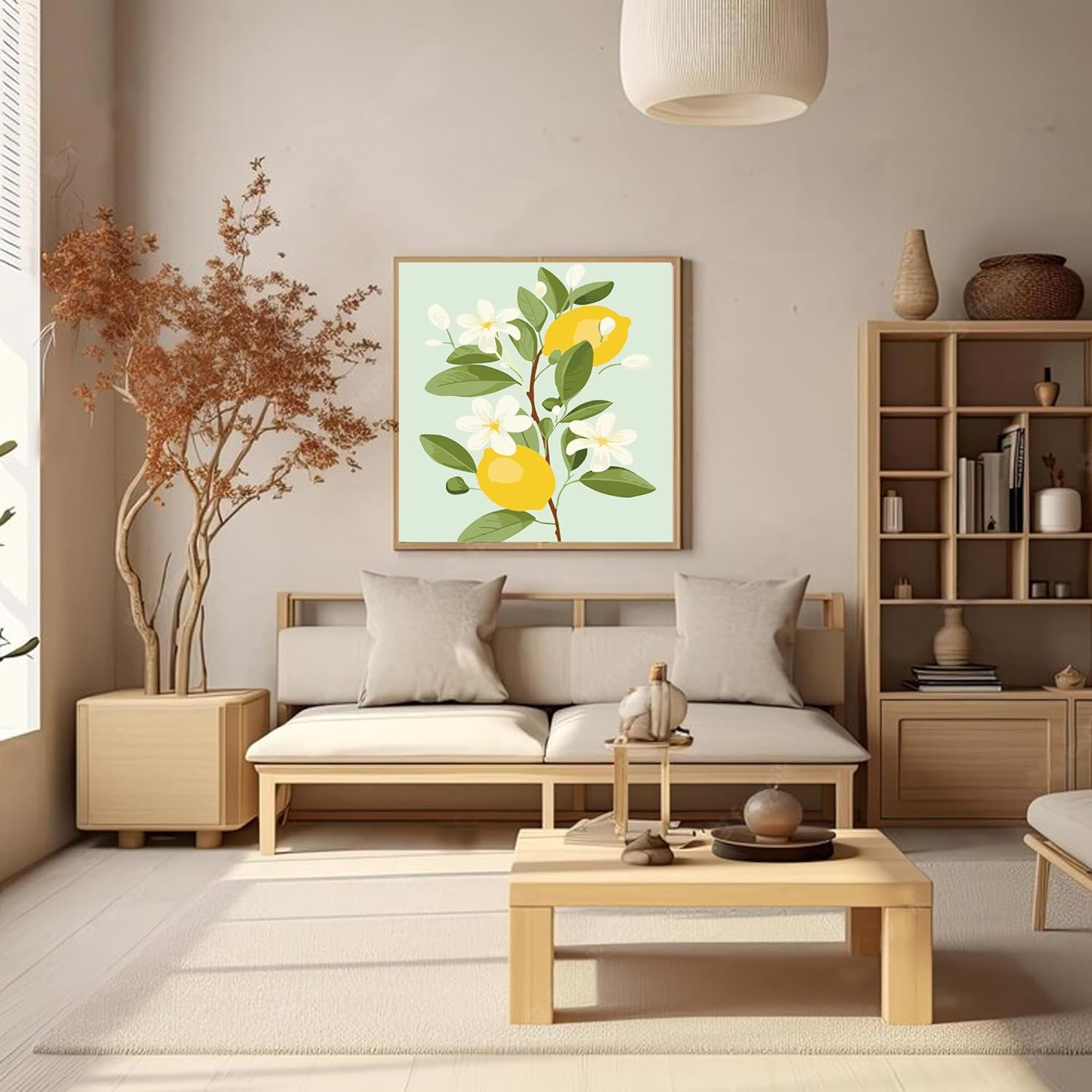 2 Pack Framed Paint by Numbers Kit for Kids,Easy Acrylic Paint by Numbers Kits on Canvas,Fruit Oil Painting Paint by Number for Adults Beginners for Home Wall Decor (8X8Inch) image number 2