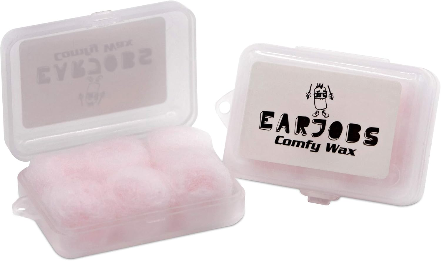Earjobs&trade; Comfy Wax Ear Plugs (3 Pairs W/ Carry Case) Custom Fit Earplugs for Sleep, Snoring, Study image number 3