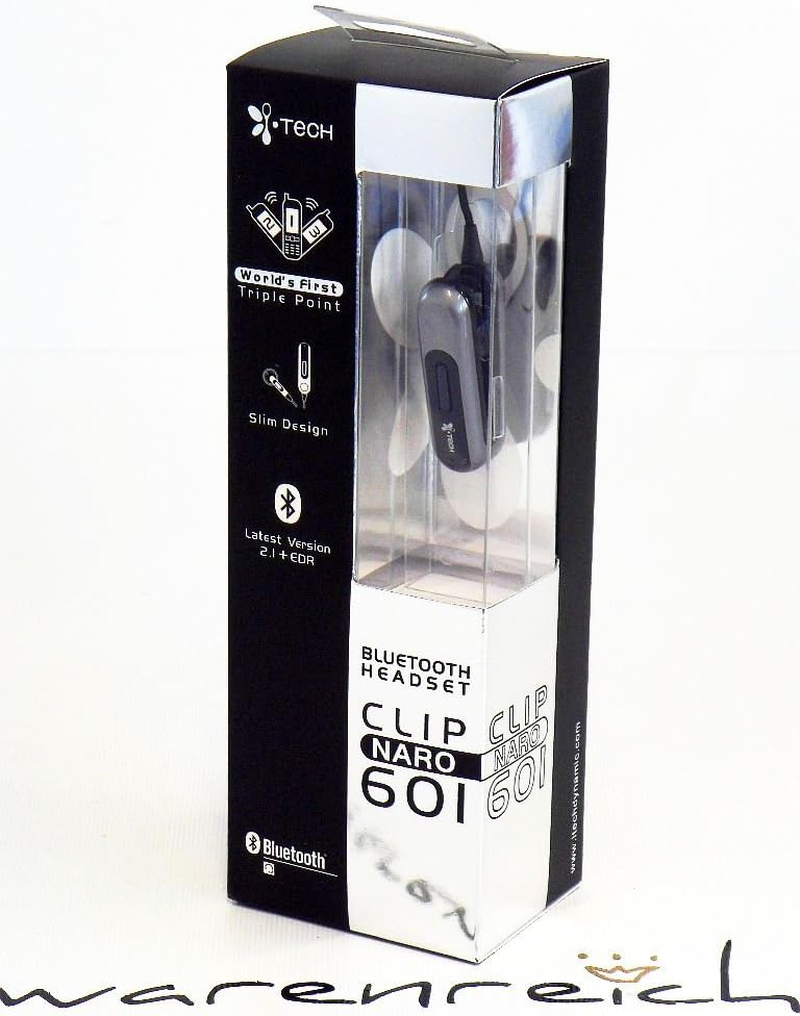 I Tech Clip Naro 601 Triple Point Bluetooth Stereo Headset Grey image number 4