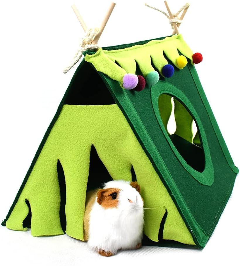 ASOCEA Guinea Pig Forest Hiding Fleece Corner Hammock Small Animals Hiding Pet Cage Habitat House Tent Nest Toy for Ferrets Chinchillas Hedgehog Hamster Glider Rats image number 1