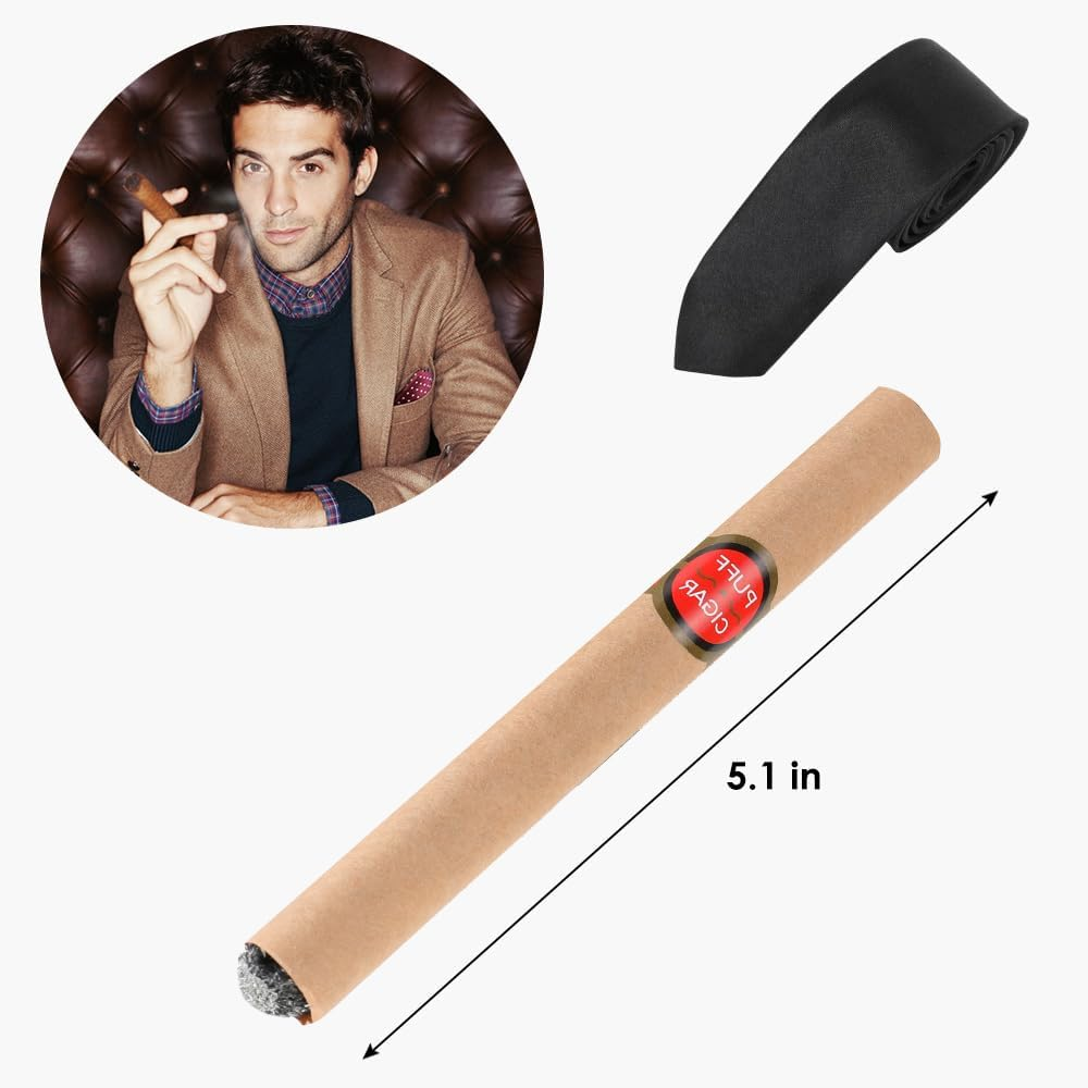 WOTOW 1920S Men&rsquo;S Costumes, Roaring 20S Gatsby Costumes Accessories for Men with Hat Bow Tie Goggles Holder Suspender Mustaches Pocket Watch