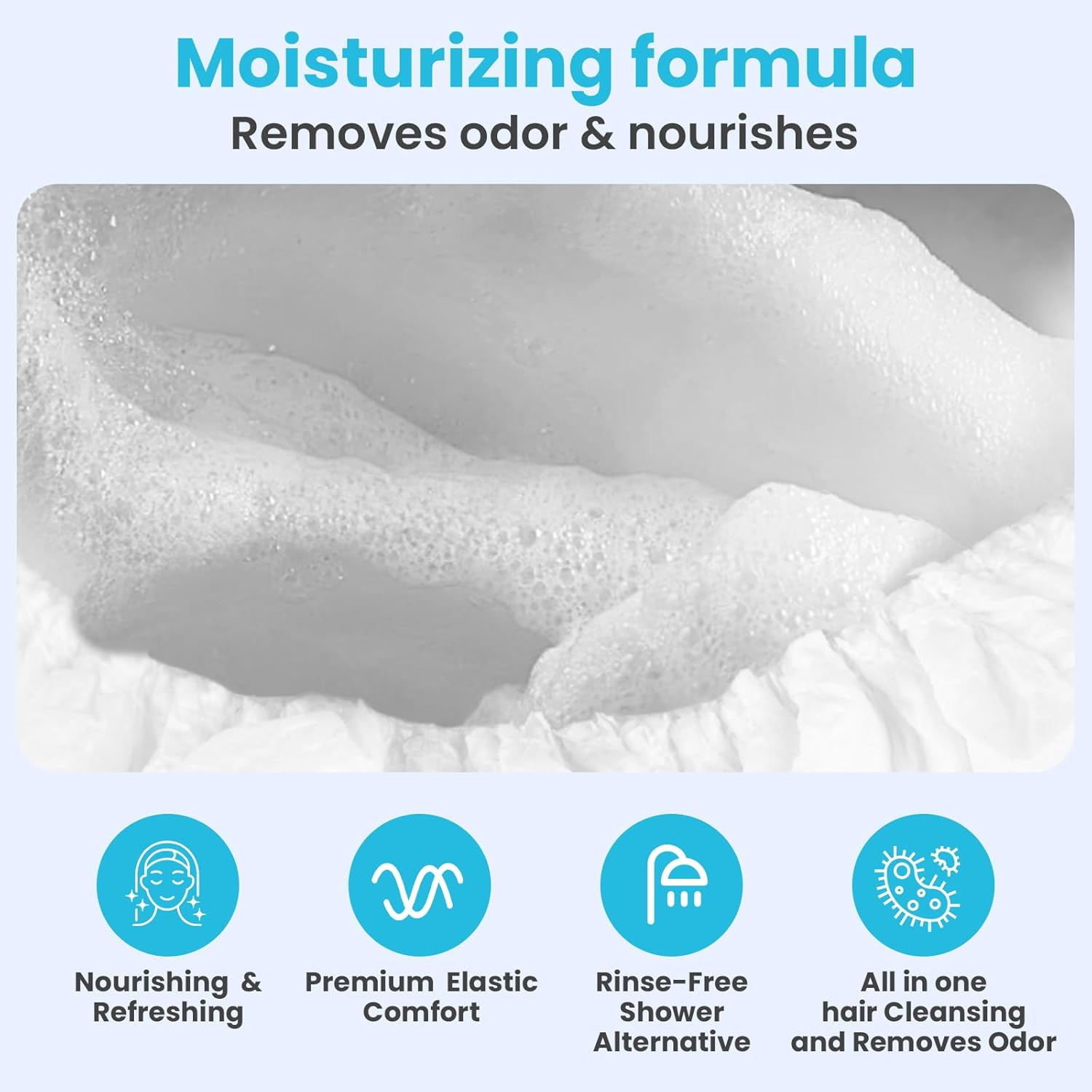 No Rinse Shampoo Caps (5 Pack) | Luxury Haircare with No Drips, Mess or Residue. No Water Needed, Just Massage the Cap and Towel Dry! (By Drench! Medical) image number 2