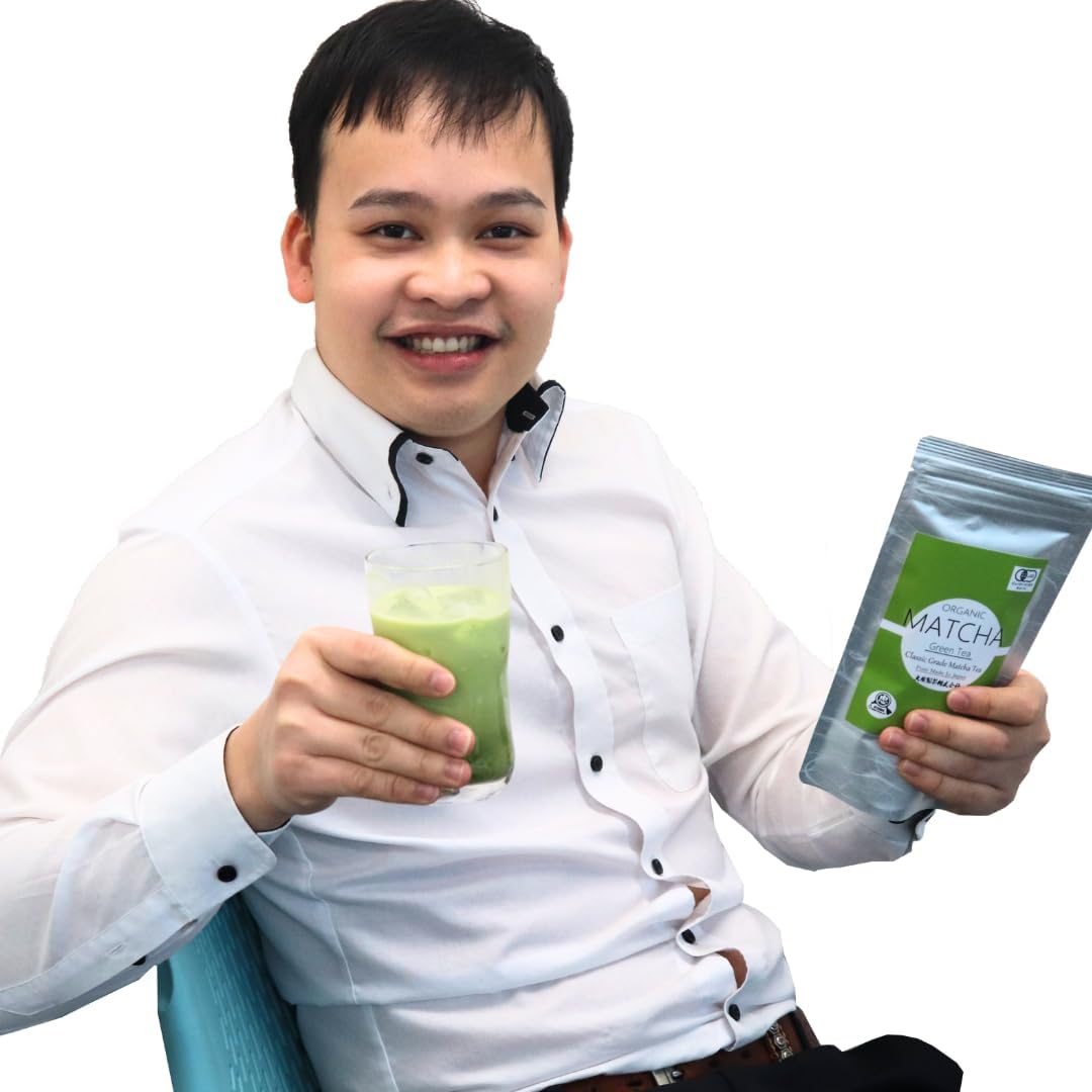Otsuka Green Tea Co - Organic Classic Matcha Green Tea Powder - Perfect Use for Drink, Matcha Desserts, Cakes, Cookies and Drinks (100G) image number 5