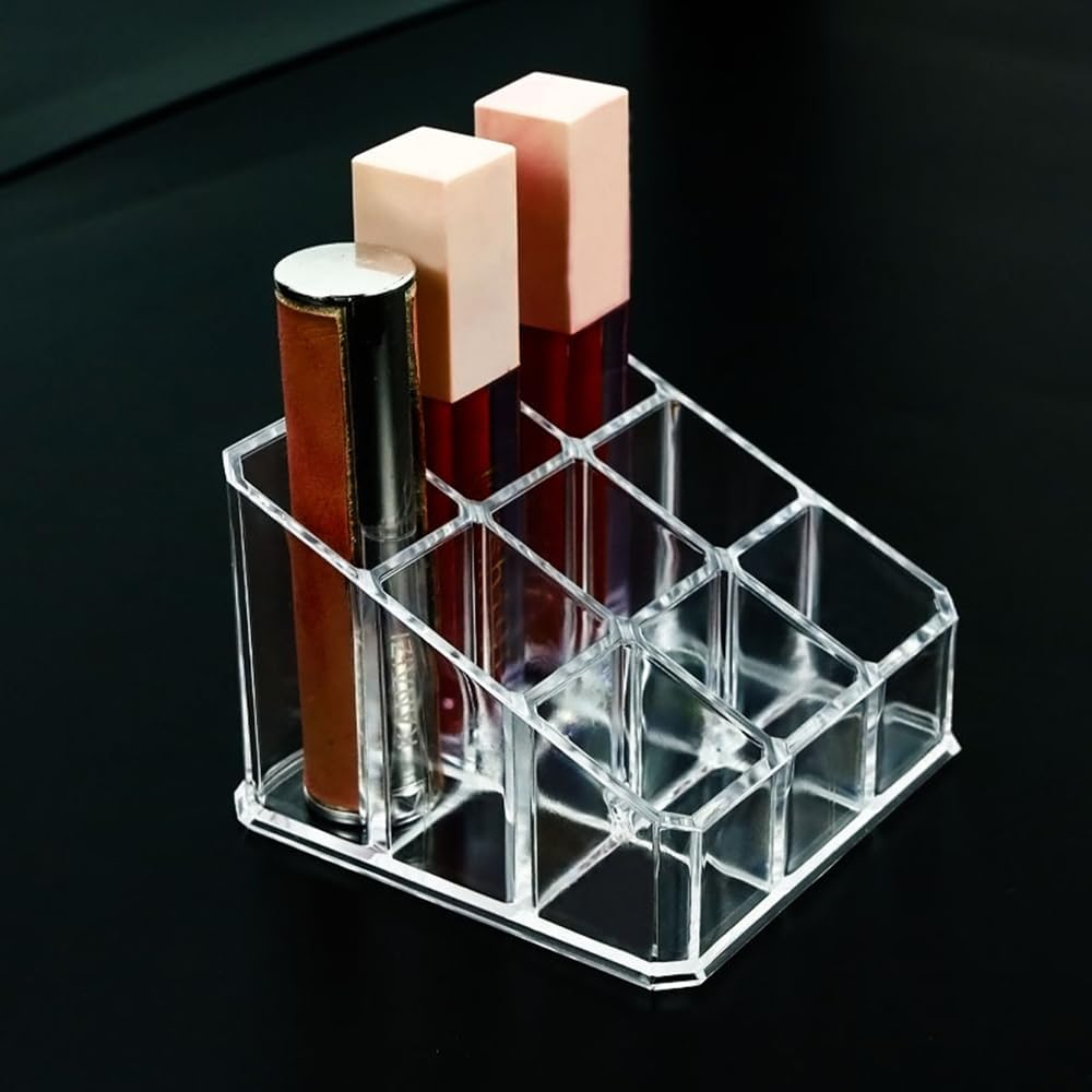 Clear Acrylic Lipstick Organizer, 9 Slots, Storage Display Case for Lip Gloss, Essential Oil, Perfume image number 5