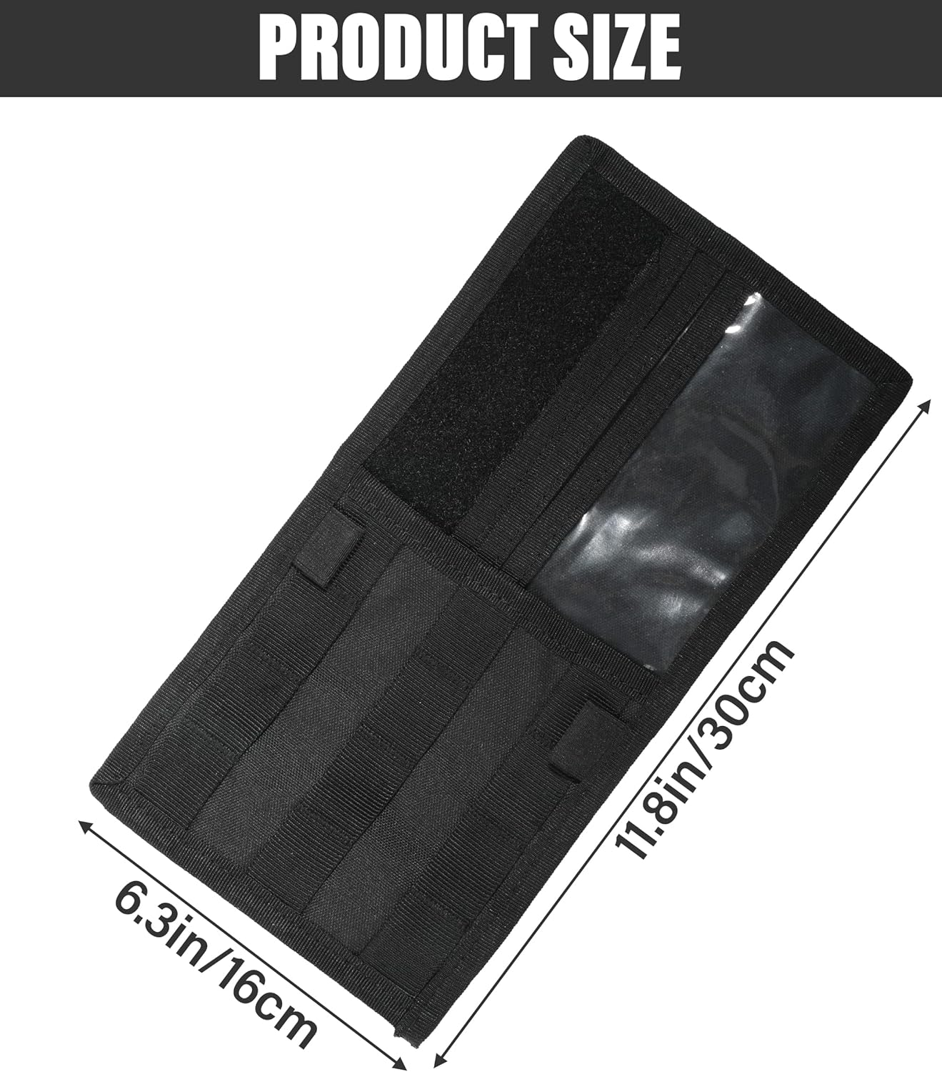 YAKEFLY Car Organizer, Visor Panel with Molle Elastic Straps, Vehicle Sun Visor Holder, Black - Beige image number 4