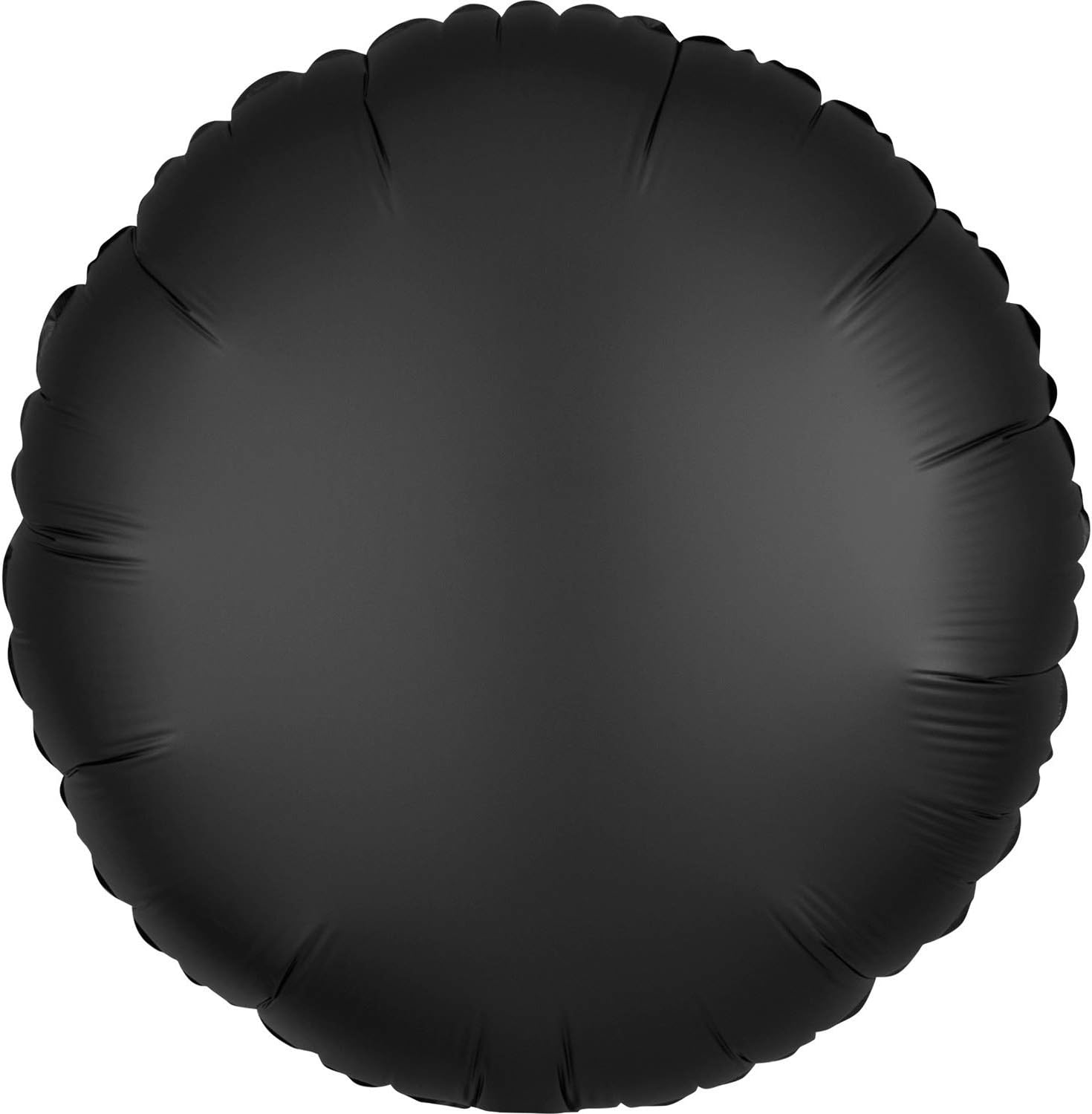 Anagram Satin Luxe Standard HX Circle Shape S15 Foil Balloon, Onyx, 45 Cm Size