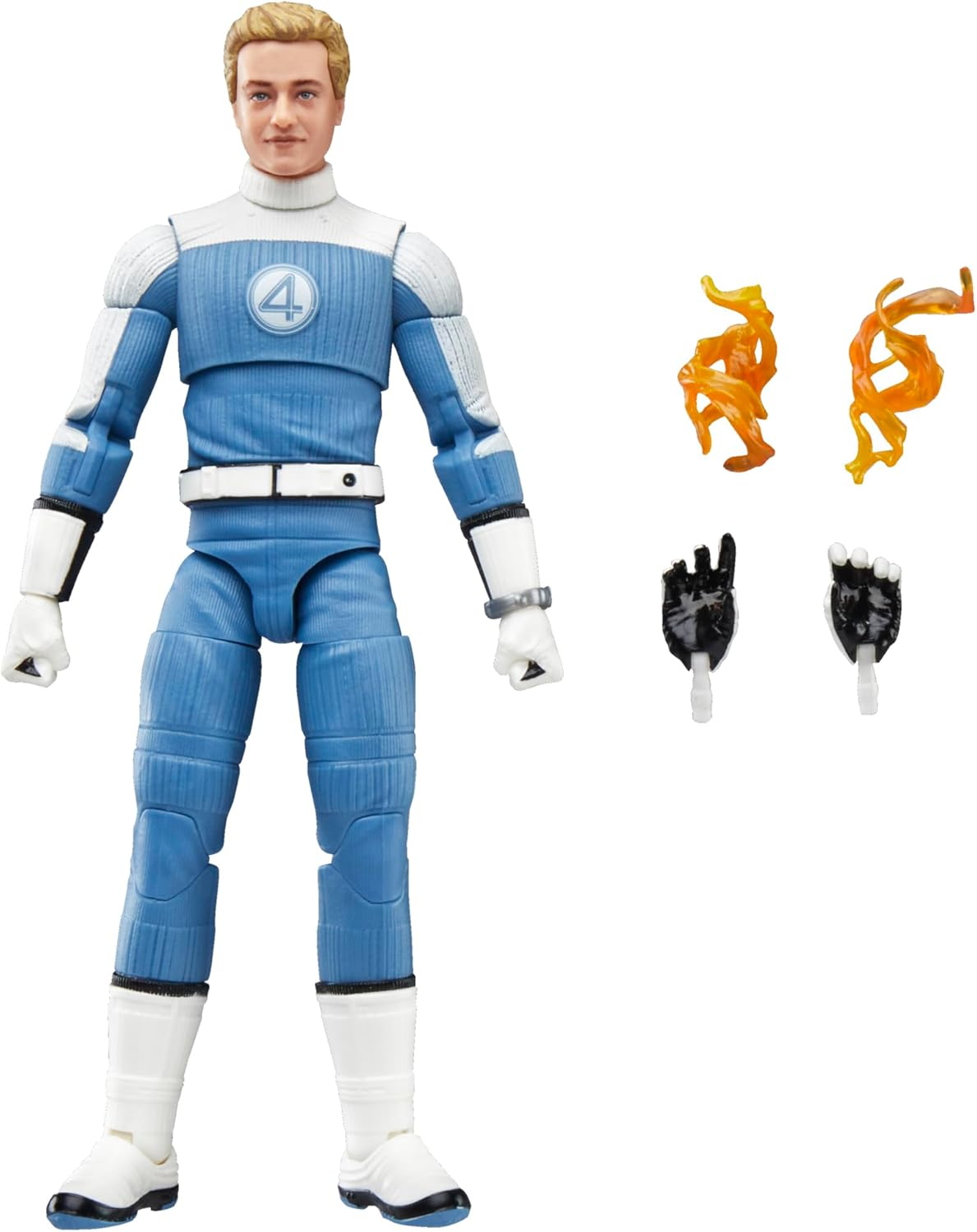 Marvel Legends Series Johnny Storm, the Fantastic Four: First Steps Movie Collectible 6 Inch Action Figure Toy image number 3