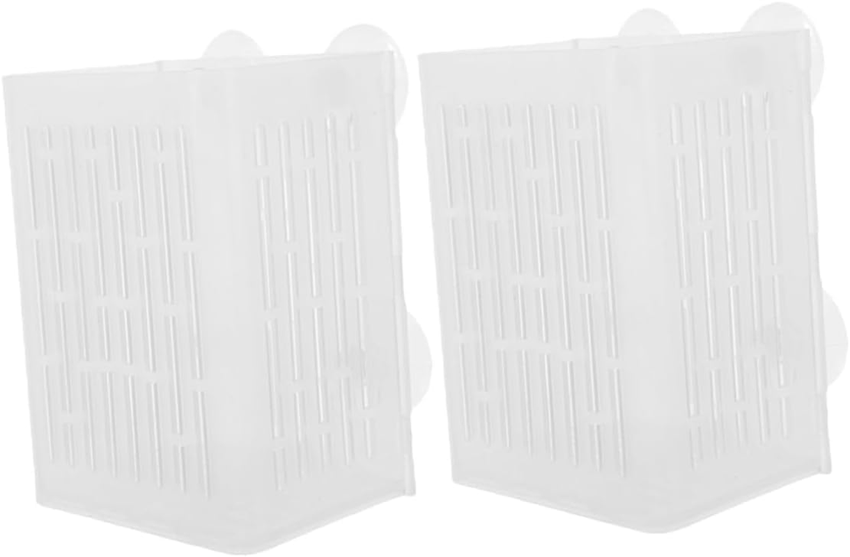 2 Pcs Wezxrauo Aquarium Plant Holder with Suction Cups, Fish Tank Grass Planter for Aquatic Plants, Moss Decor, Underwater Planting Cups for Aquascape Decorations