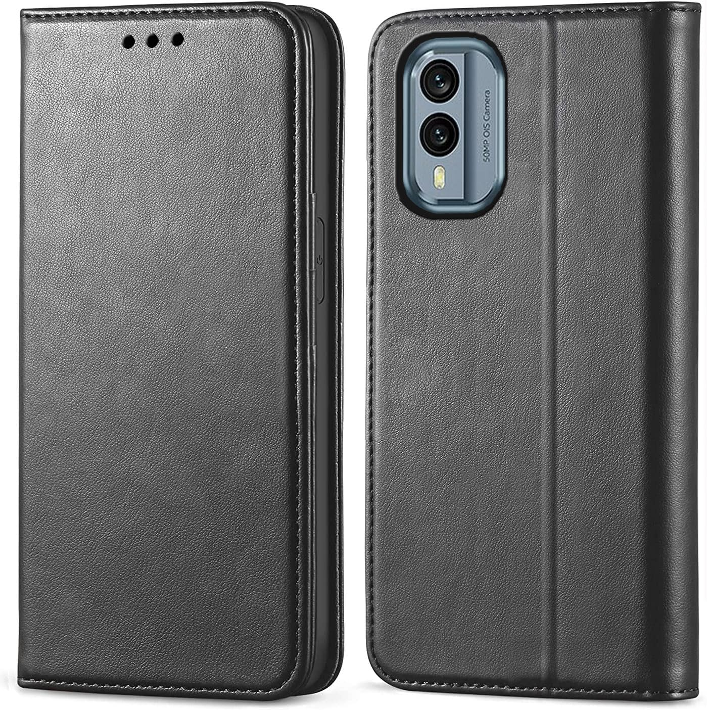 For Nokia X30 5G (6.43 Inch) Case, FORZARMOR Wallet Cover for X30 PU Leather Pockets Shockproof Magnetic Flip Card Holder (Black) image number 3