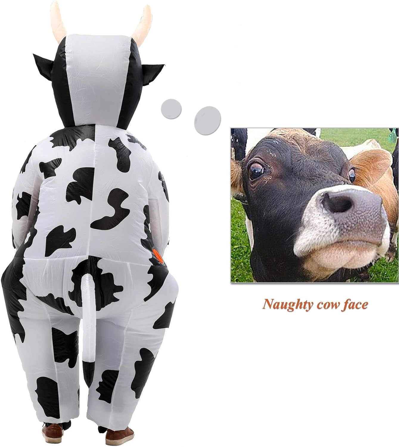 LUVSHINE Inflatable Costume Adult Fancy Dress for Halloween, Christmas, Party, Birthday, Gifts (Cow Costume) image number 5