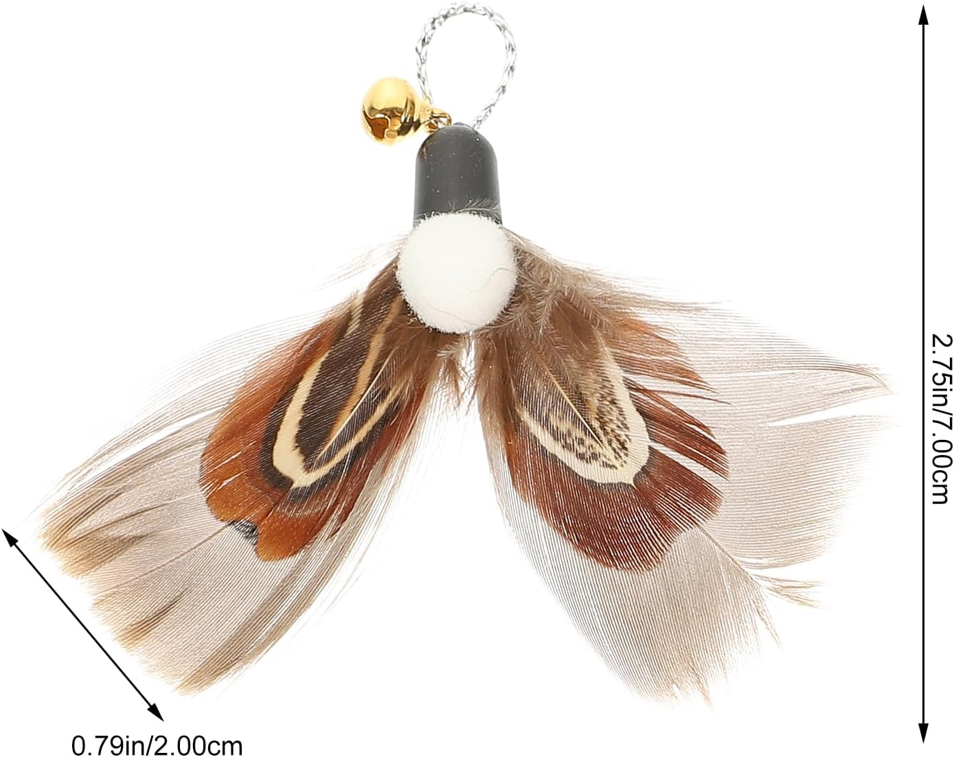 DOITOOL Replacement Head for Cat Teaser, Cat Toy for Home Cats, Cat Mouse Toy, Refill Packs for Cat Magic Sticks, Stick, Replacement, Insect, Kittens, Plastic, Pack of 6 image number 1