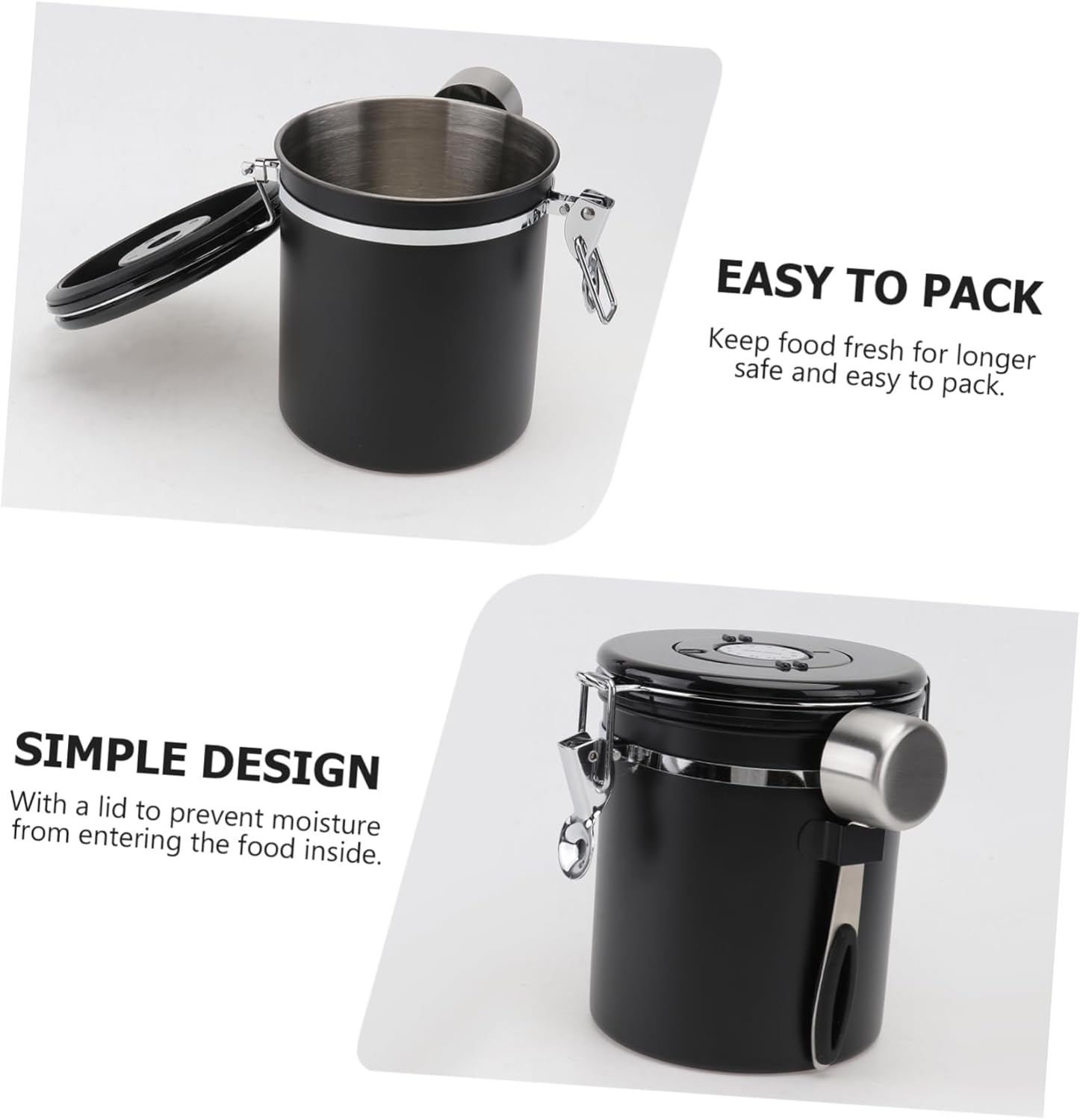 CIYODO Coffee Bean Storage Jar Sealed Canister Food Storage Container for Home Airtight Lid for Coffee Beans image number 2