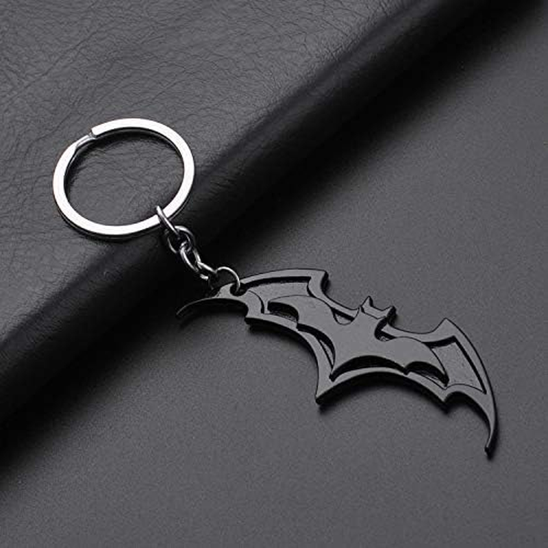 (Dual Black) - OK-STORE Batman the Dark Knight Movie Metal Brands Keychain (Black) image number 1
