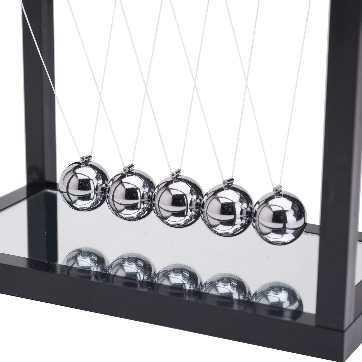 Thy Collectibles Newtons Cradle Balance Balls with Mirror Desk Top Decoration Kinetic Motion Toy for Home and Office image number 3