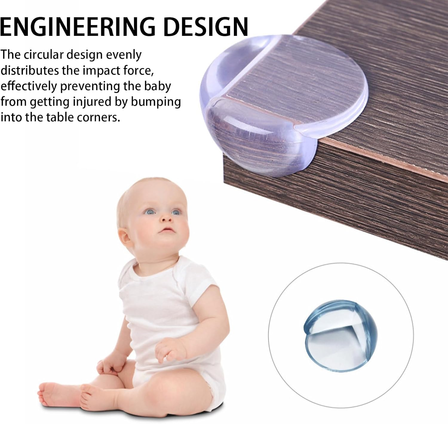 RIBHNXHI Table Corner Guards for Baby Kids Toddlers Child Safety Edge Protectors Furniture Non-Toxic Adhesive Clear round Bumpers for Children Pack of 24 image number 4