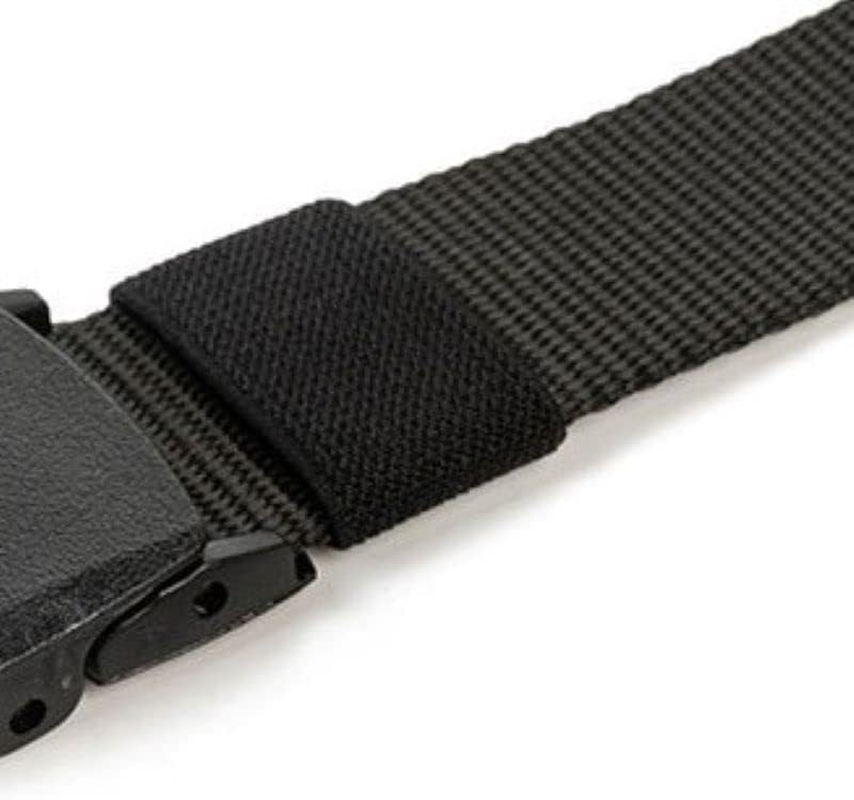 Fabric Belt Women/Men 120Cm Nylon Belts Canvas Belt Jeans Buckle, Adjustable Belt Strap Black