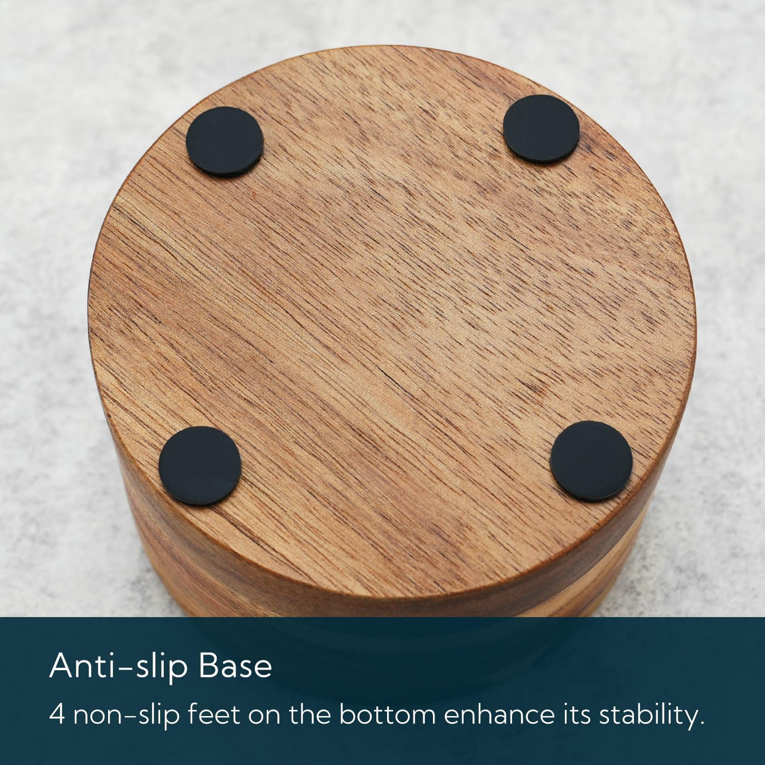 KITCHENDAO Acacia Wood Salt Cellar Bowl Box, Elegant Kitchen Salt Container Holder with Swivel Magnetic Lid to Store Pepper Spice Bath Salt Sea Salt Herbs or Favorite Seasonings, 6Oz - Acacia(No Spoon) image number 4