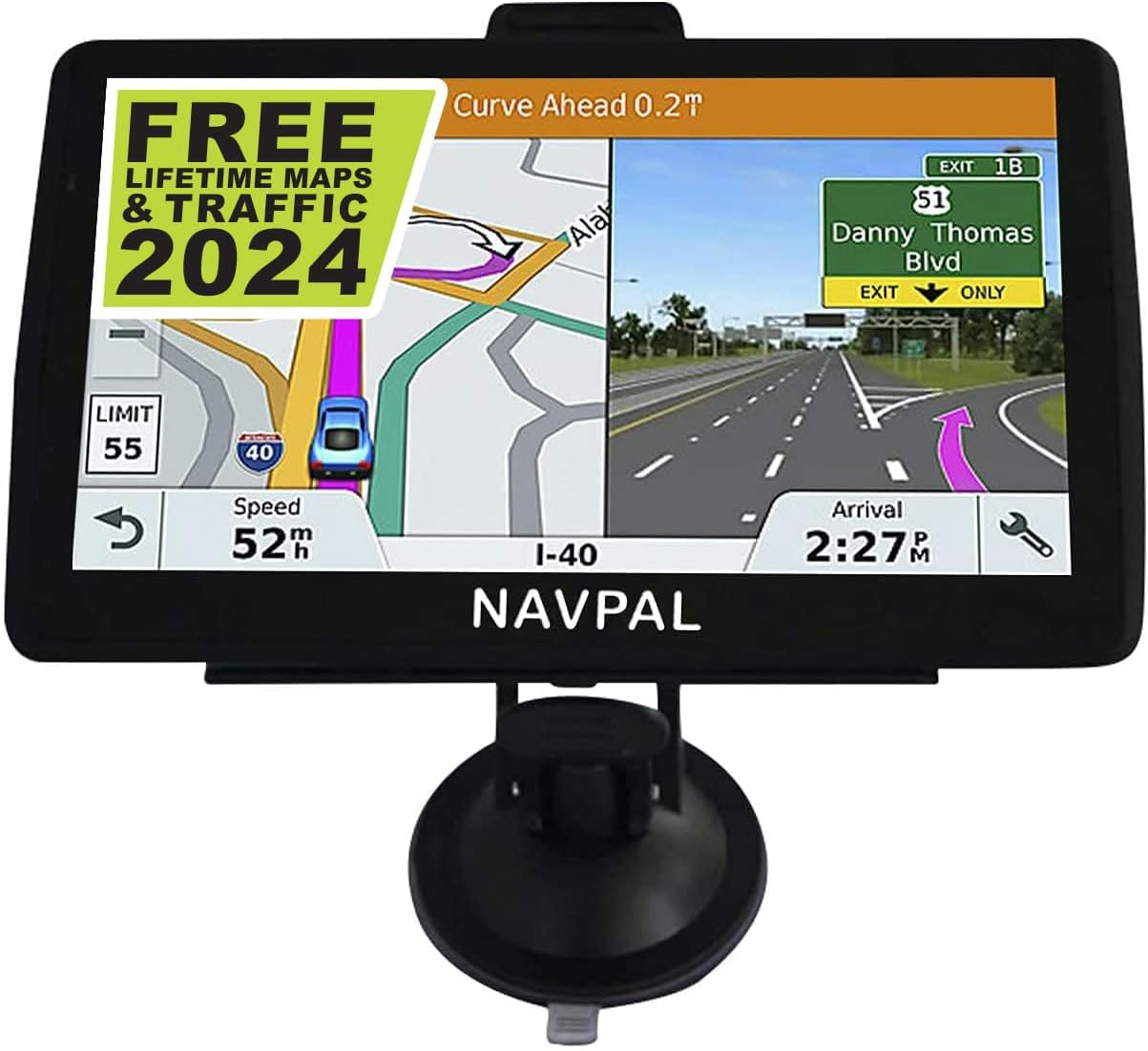 NAVPAL 7 INCH GPS Navigation with 2023 AUSTRALIA NZ & World MAPS Edition + Free Lifetime Updates, GPS Navigation for Car Truck Motorhome, Features Postcodes, Speed Cam Alerts, Lane Guidance image number 4