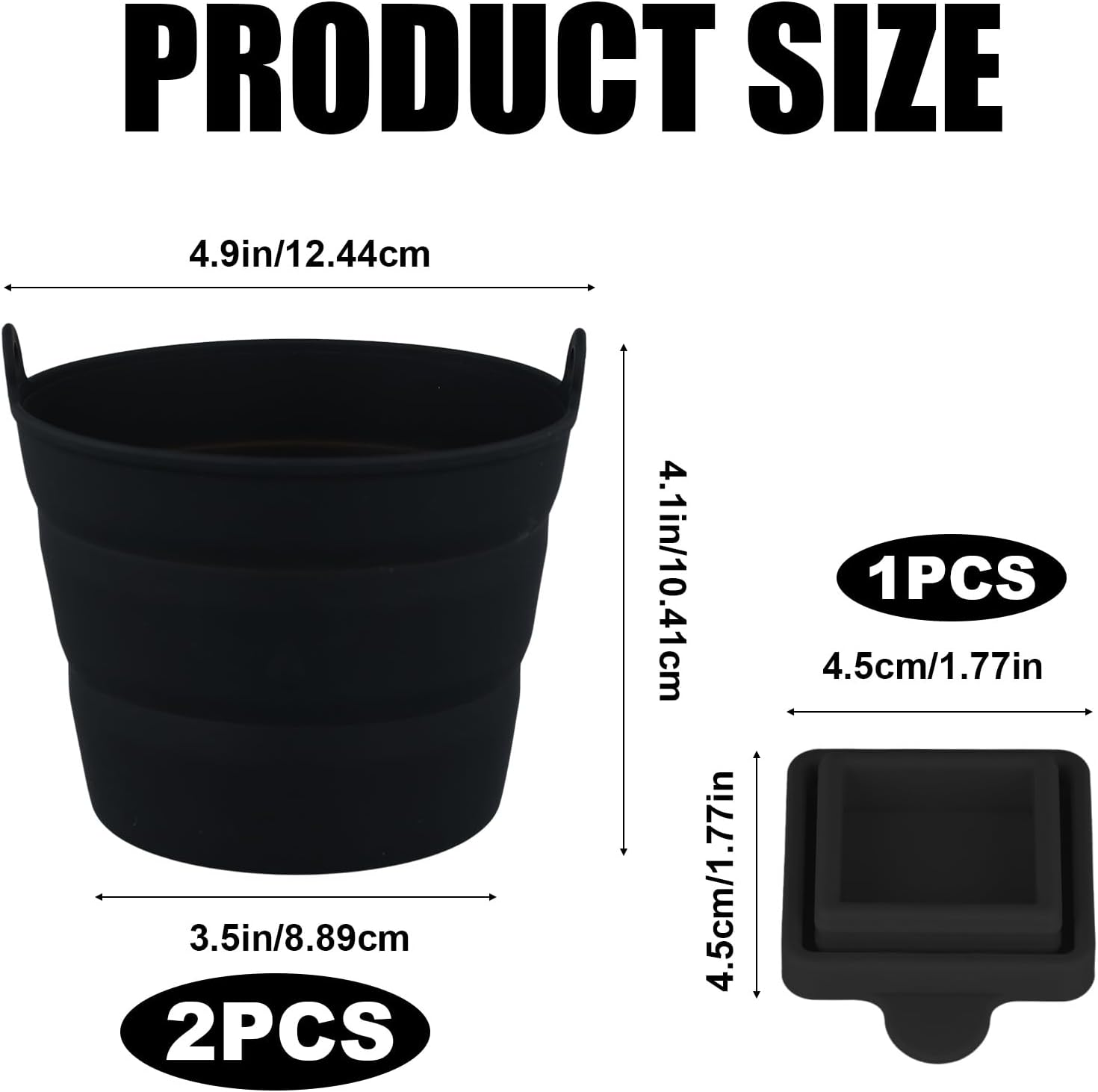 2Pc Silicone Grease Bucket Liner for Traeger, Reusable Grill Bucket Liners with Grease Chute Cover Grill Accessories for Pit BOSS Pellet Grill Traeger Pro Series Ironwood Grill (Black) image number 3