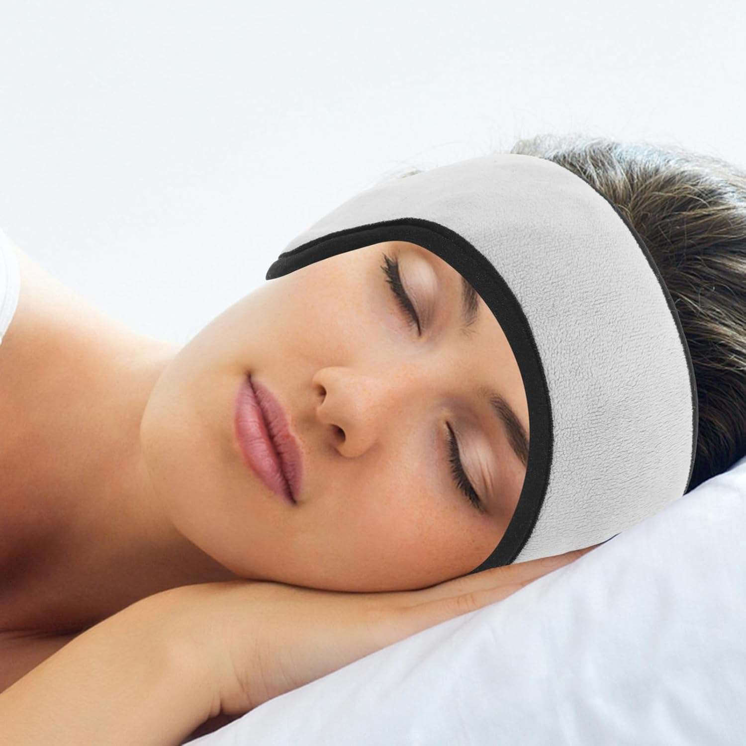 Beaupretty 2-In-1 Ear Covers for Sleeping, Ear Warmers Muffs Headband Winter Ear Muffs for Running Cycling Ski Sleep - Black image number 3