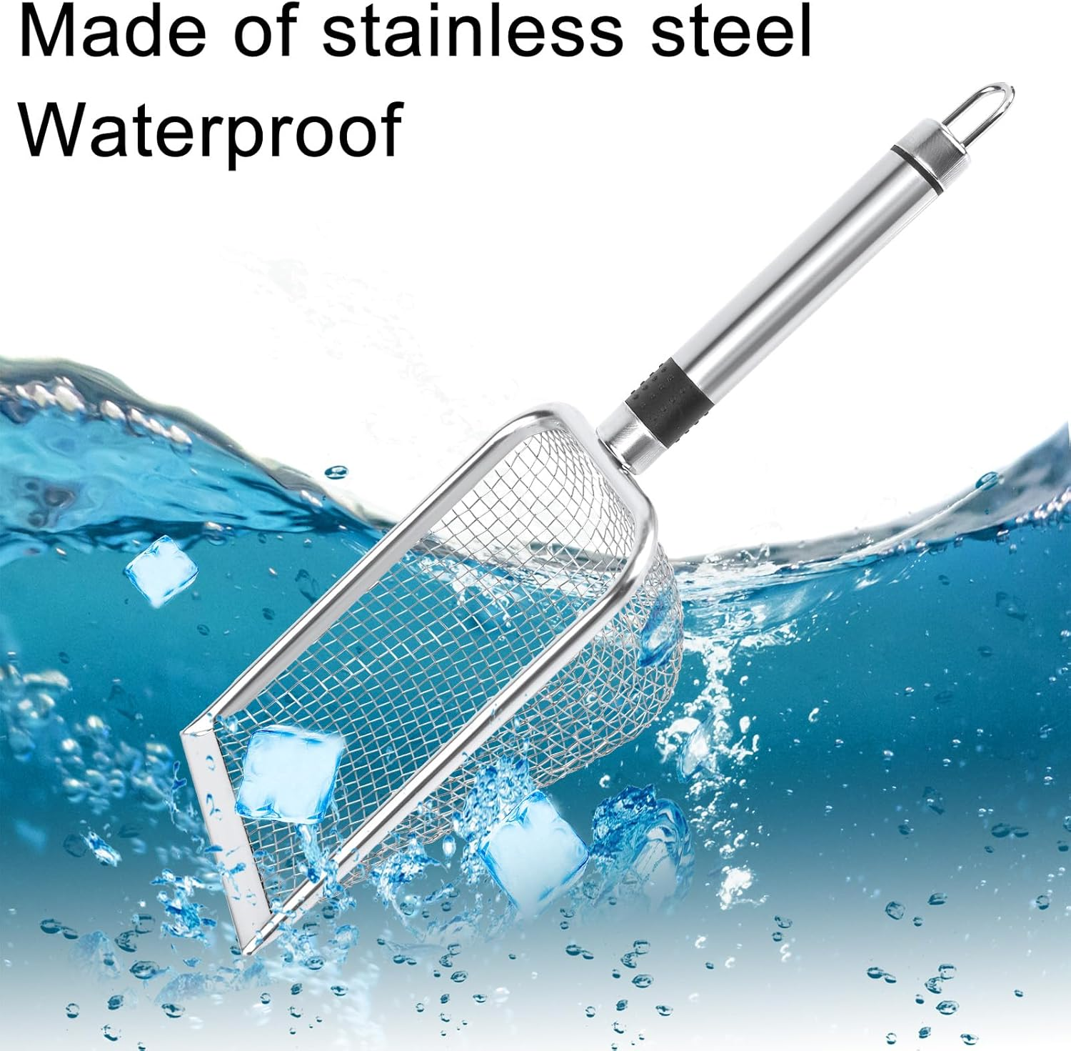 2Pcs Gardening Sifters, 5 & 3.8Mm Grids Stainless Steel Sand Compost Sifter with Handle Gardening Supplies Perfect for Sand Rocks Dirt Compost image number 1