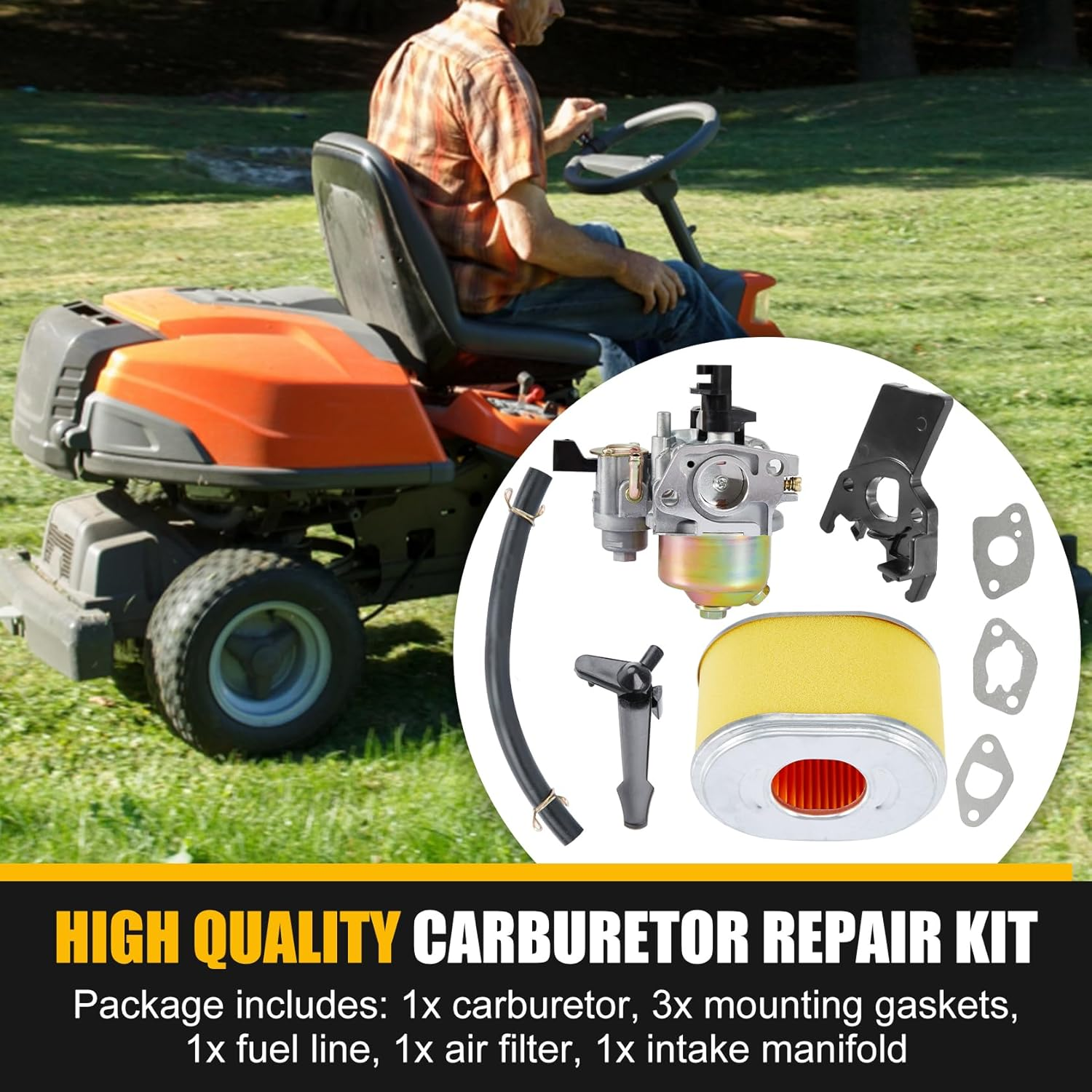 GX160 Carburetor Fits for Honda GX120 GX140 GX160 GX200 5.5HP 6.5HP Engine Replacement for 16100-ZH8-W61 16100-ZH7-W51 (01) image number 3