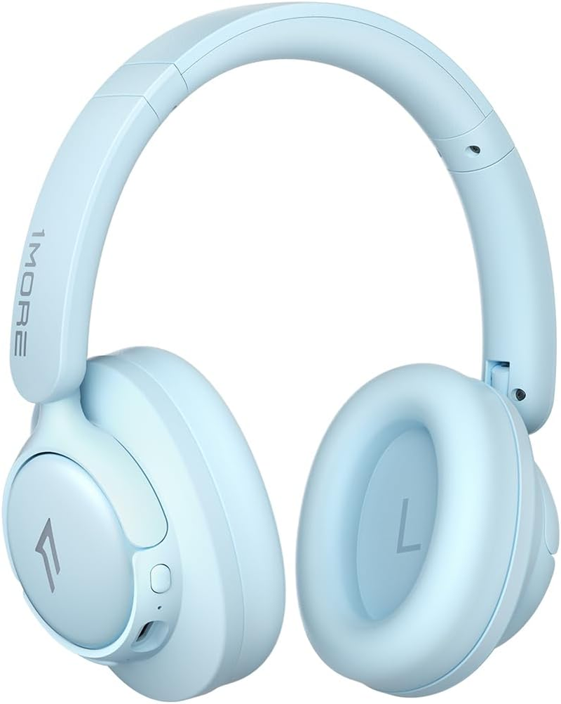 1MORE HQ31 Bluetooth Headphones Over-Ear, Hybrid Active Noise Cancelling Headphones with Hi-Res Audio, Wireless on Ear Headphones, Wired Mode Available, Preset EQ, Multipoint Connection, 90H (Blue)